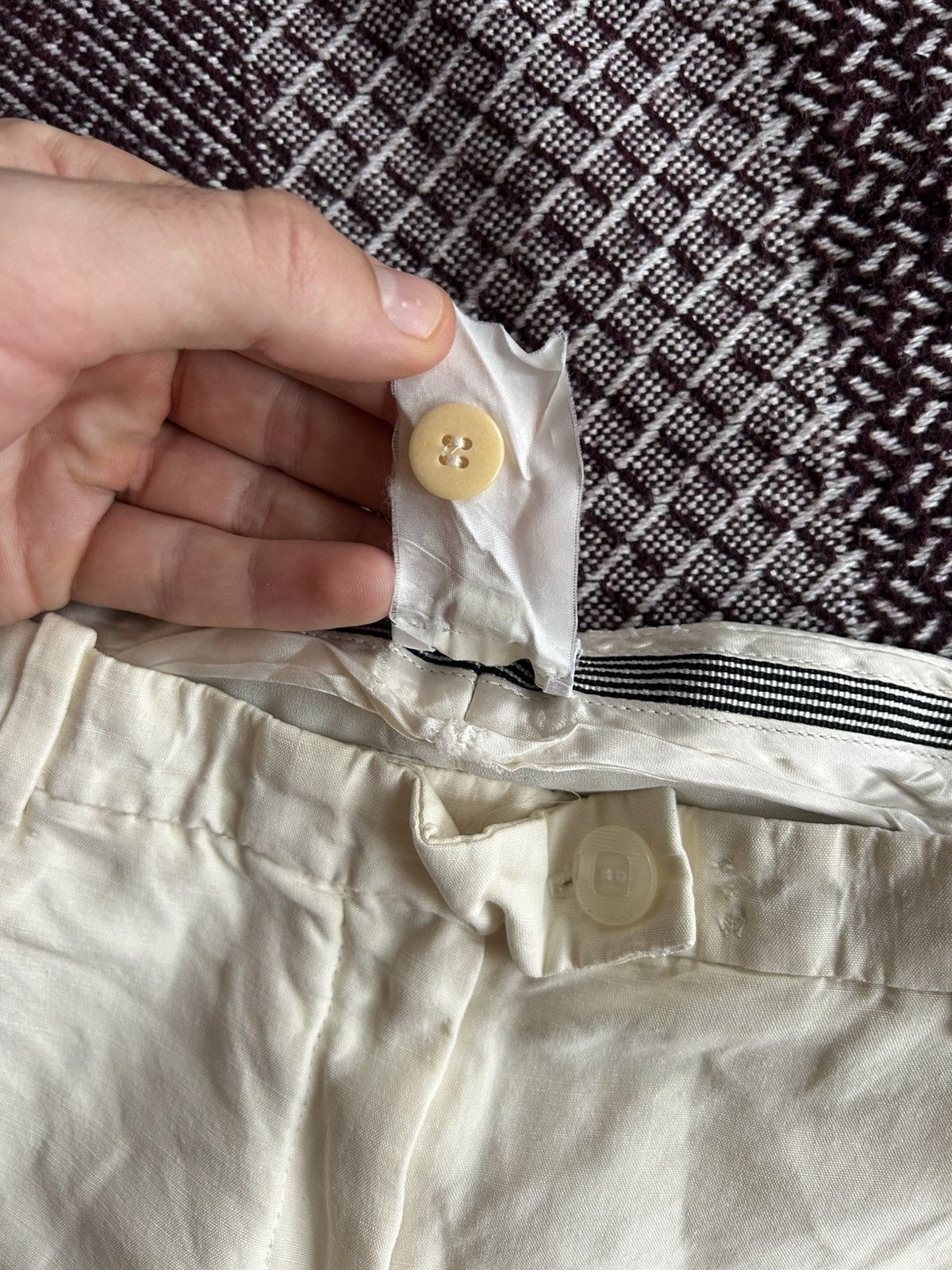 Armani Collezioni Vintage Armani Collezioni Linen Pants Solid Style Size 40 Size 27" / US 4 / IT 40 - 10 Thumbnail