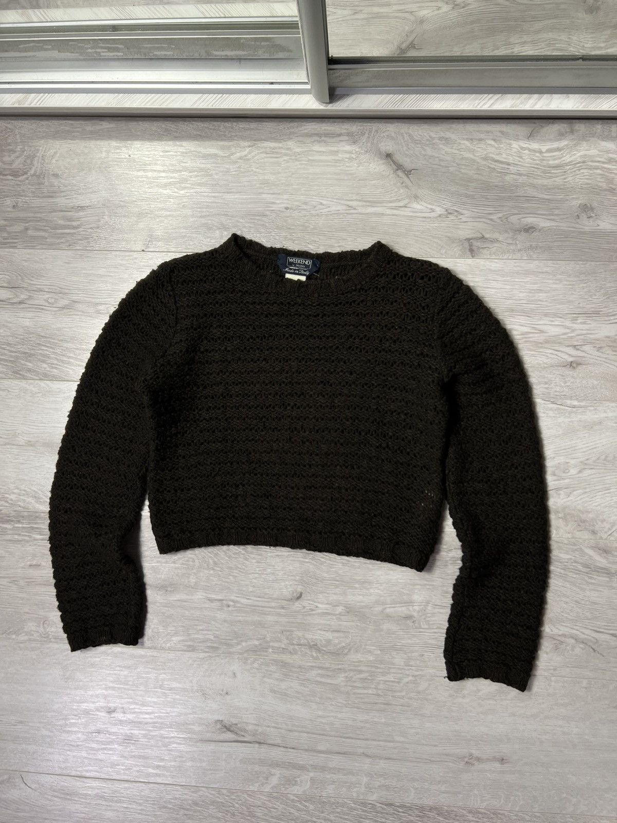 Weekend Max Mara Vintage Weekend by Max Mara Brown Knitted Cropped Sweater Size M / US 6-8 / IT 42-44 - 1 Thumbnail