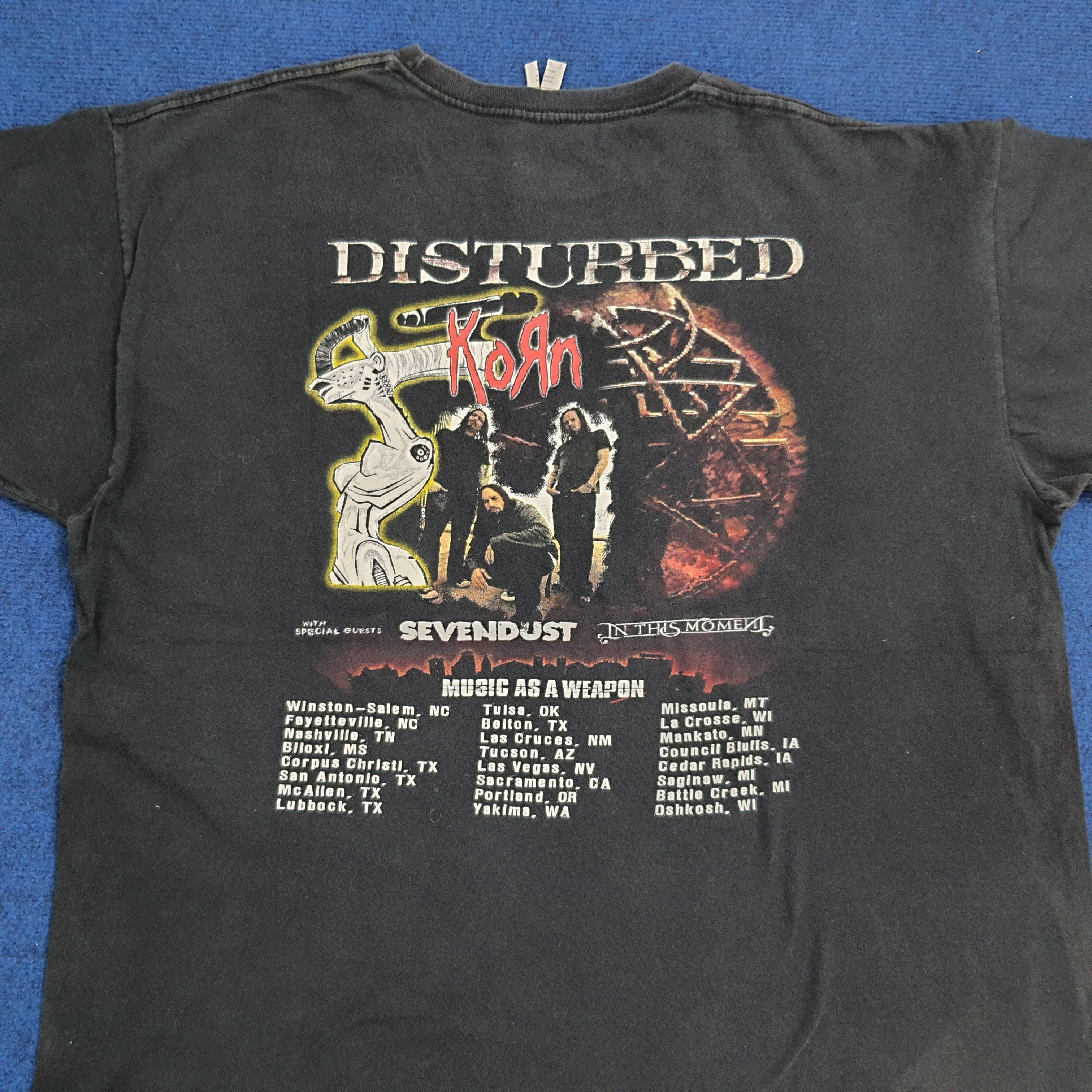 Band Tees Disturbed Asylum 2011 Tour T-shirt Size US XXL / EU 58 / 5 - 4 Thumbnail