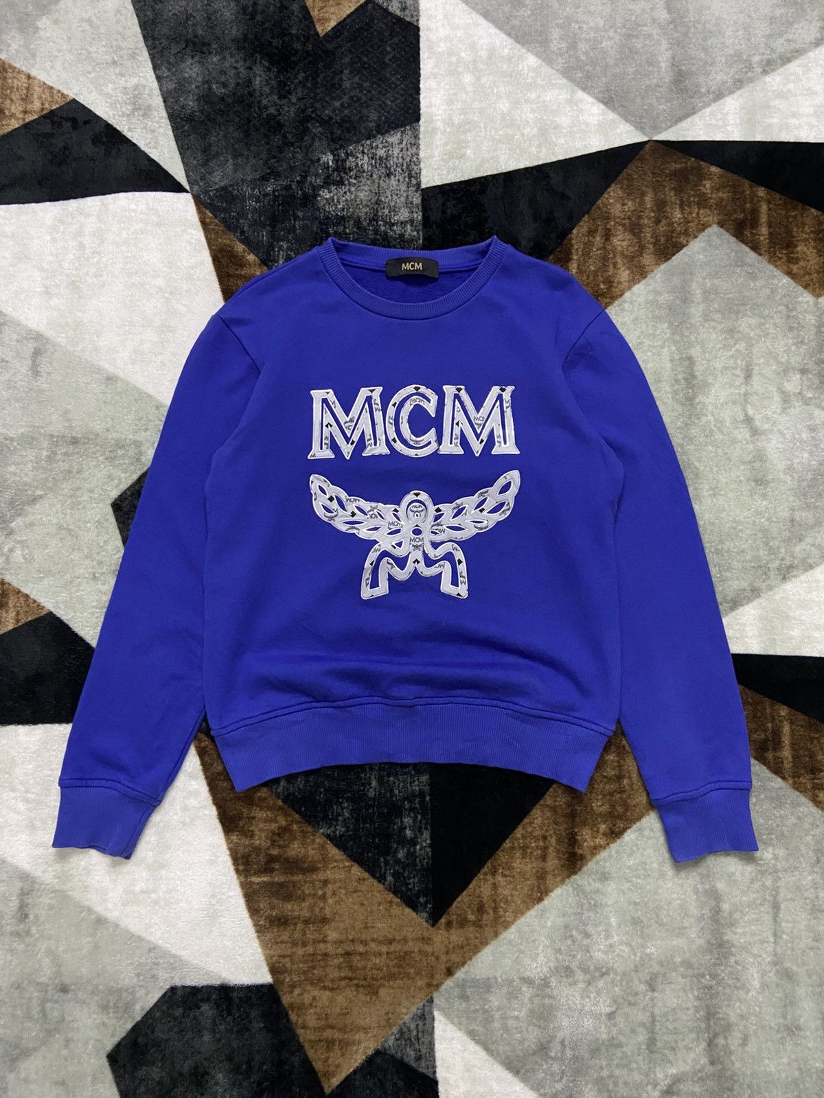MCM MCM Luxury Metallic Logo Silver Winged Emblem Sweatshirts Size US S / EU 44-46 / 1 - 1 Thumbnail