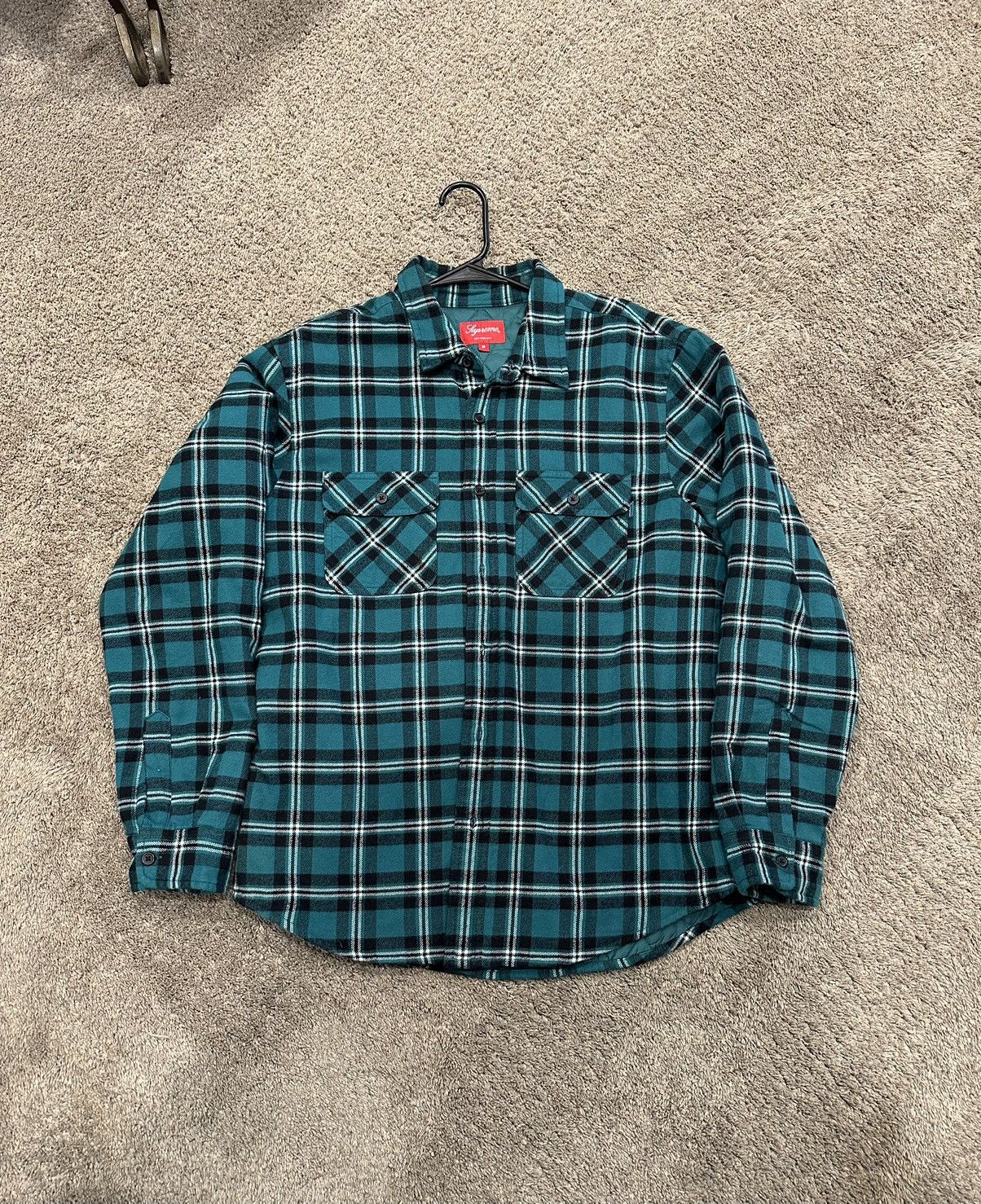 Supreme Arc Logo Quilted Flannel Size US M / EU 48-50 / 2 - 2 Thumbnail