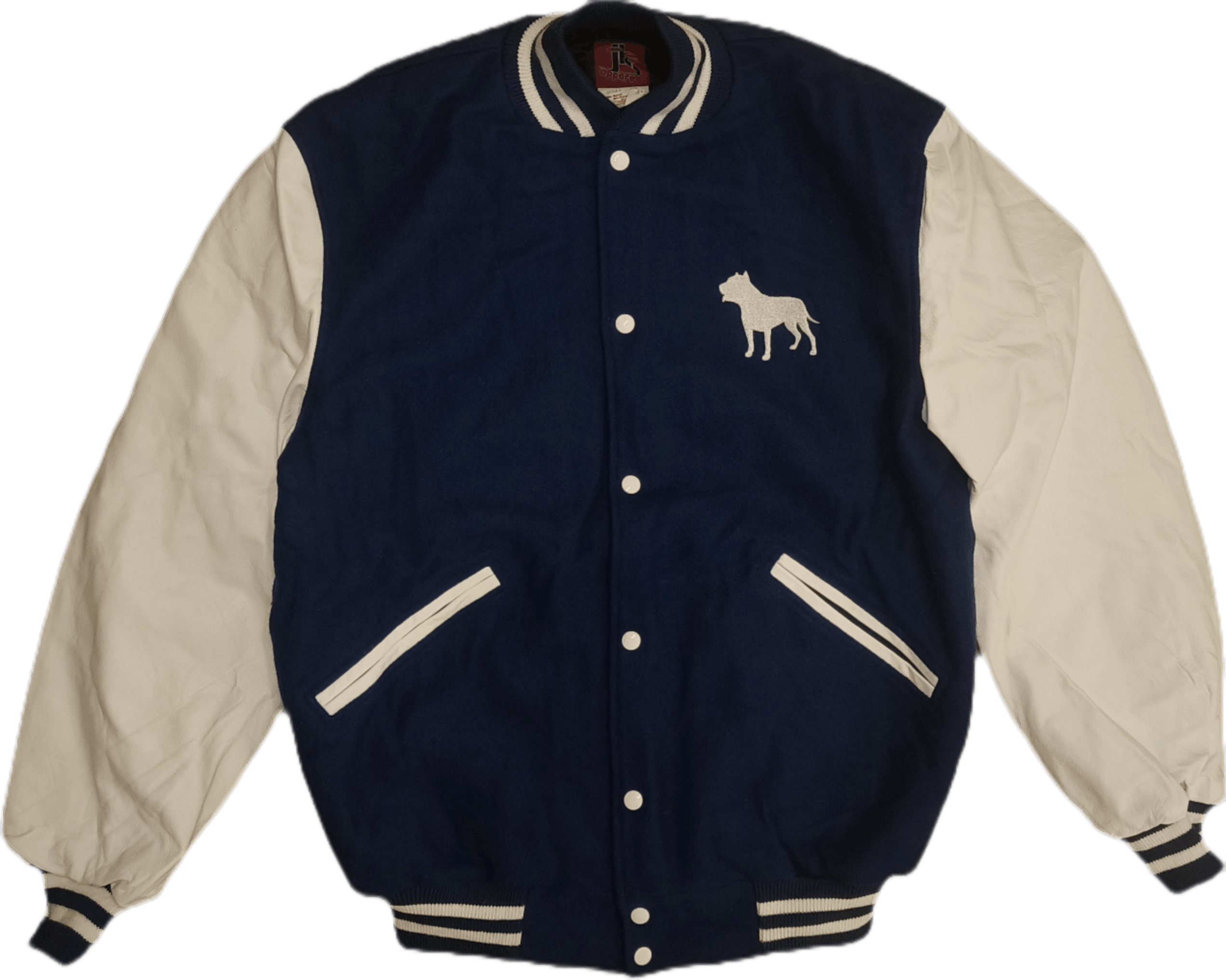 Other Vintage Varsity Jacket - Blue & White - Embroidered Dog Logo Size US L / EU 52-54 / 3 - 1 Thumbnail