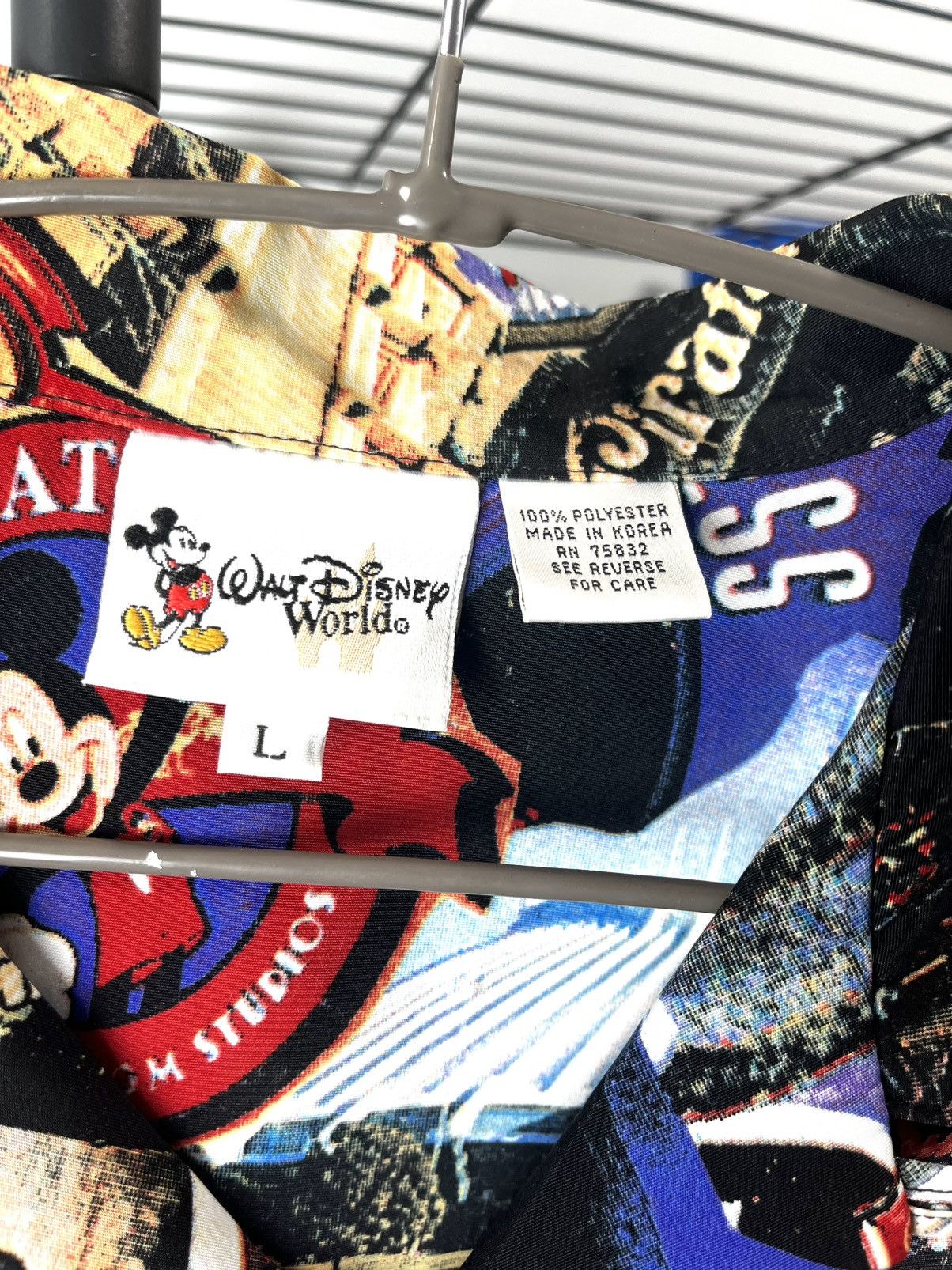Disney Vintage All Over Print Disney Crazy Shirt Donald Duck Mickey Size US L / EU 52-54 / 3 - 3 Thumbnail