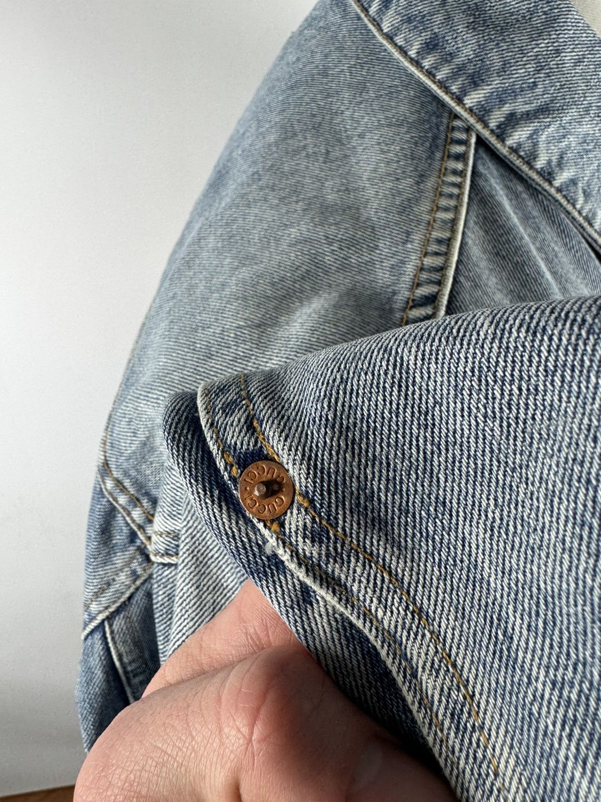 Gucci × Vintage Gucci Denim Jacket Vintage Rare Size US L / EU 52-54 / 3 - 11 Thumbnail