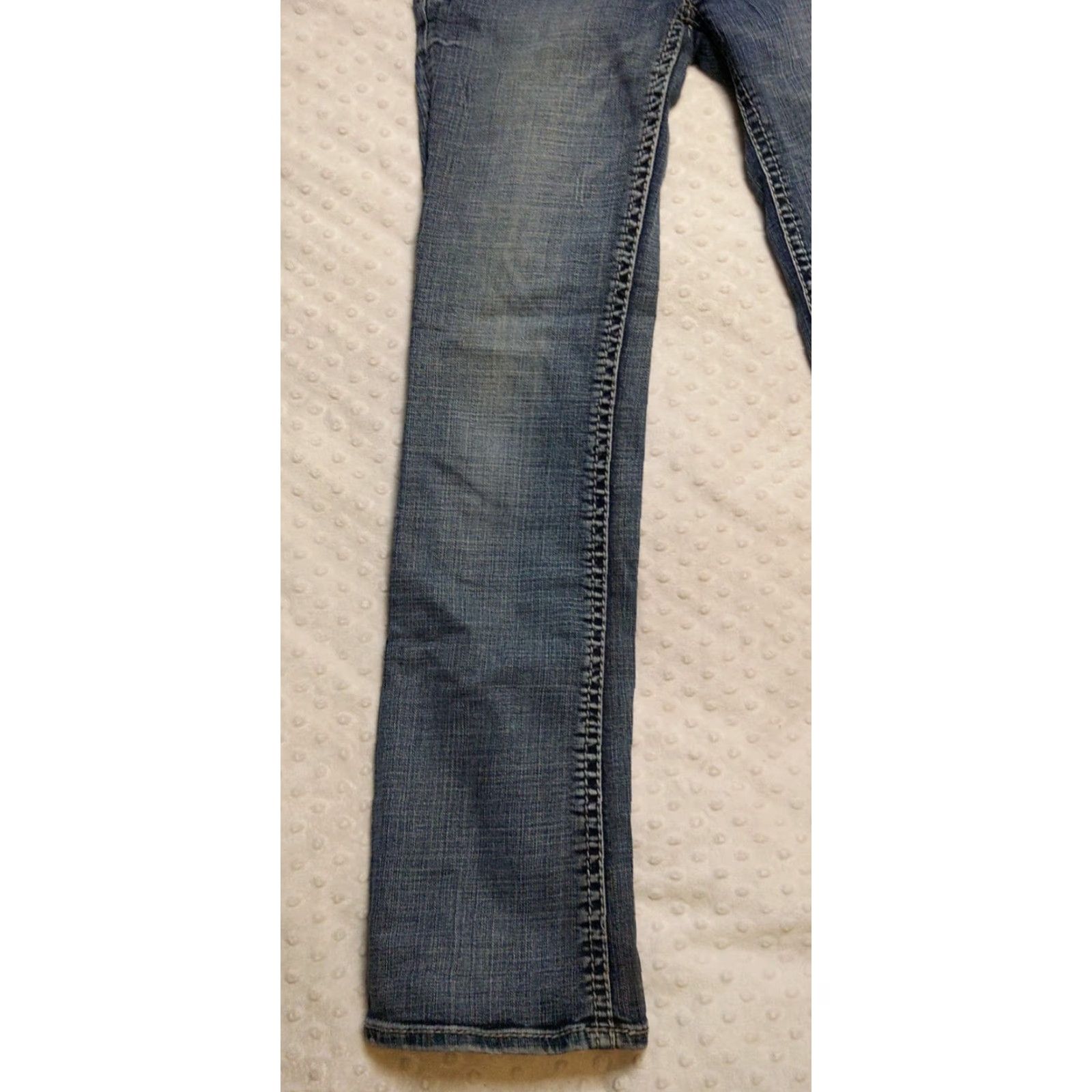 Denime Rock & Roll Cowgirl Jeans Bootcut 28x34 Women Dark Wash Denim Mid Rise Western Embroidered Logo 5-Pocket Stretch Cotton Country: China Size 28" / US 6 / IT 42 - 3 Thumbnail