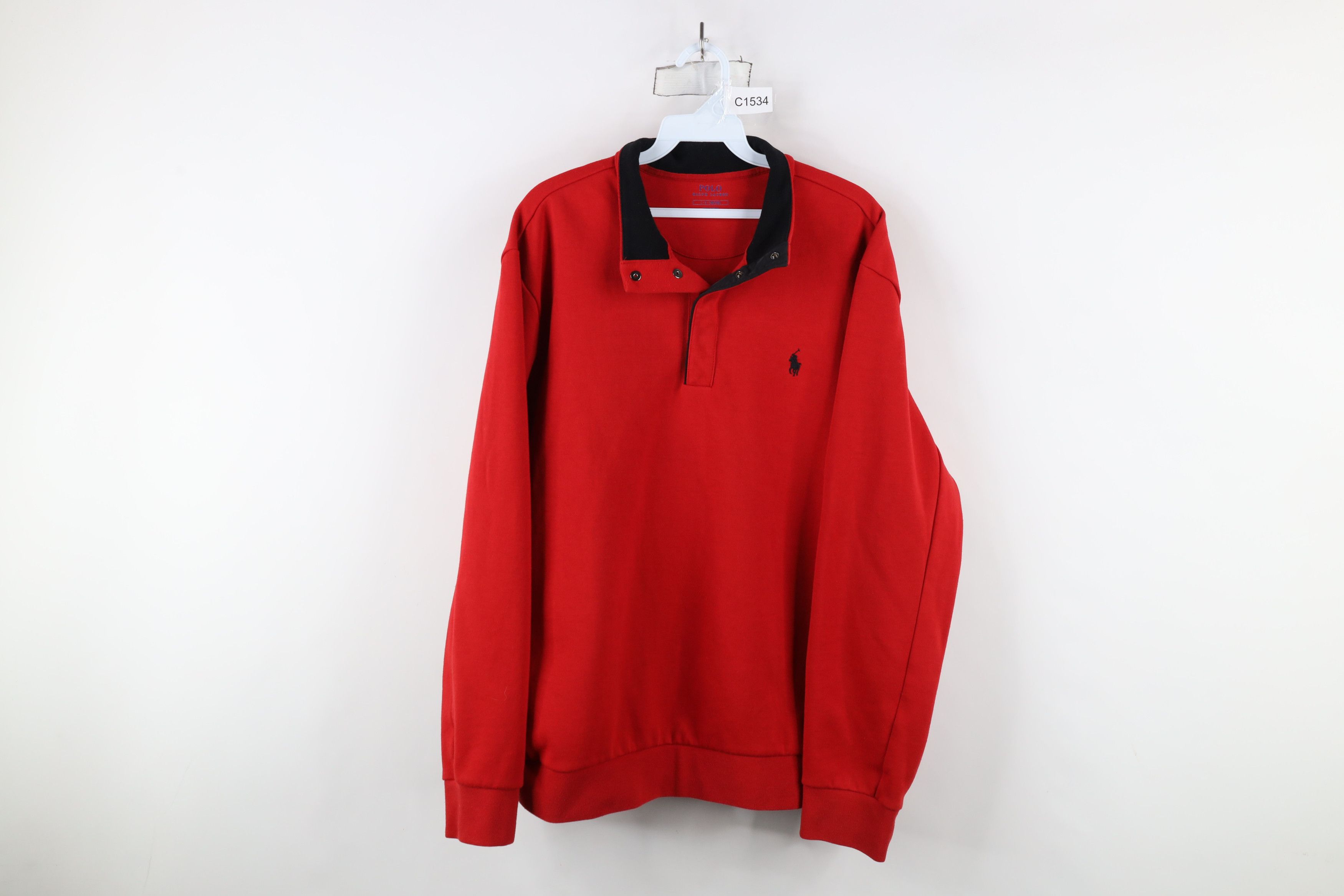 Ralph Lauren × Vintage Ralph Lauren Cotton Touch Snap Button Pullover Sweater Size US L / EU 52-54 / 3 - 1 Thumbnail