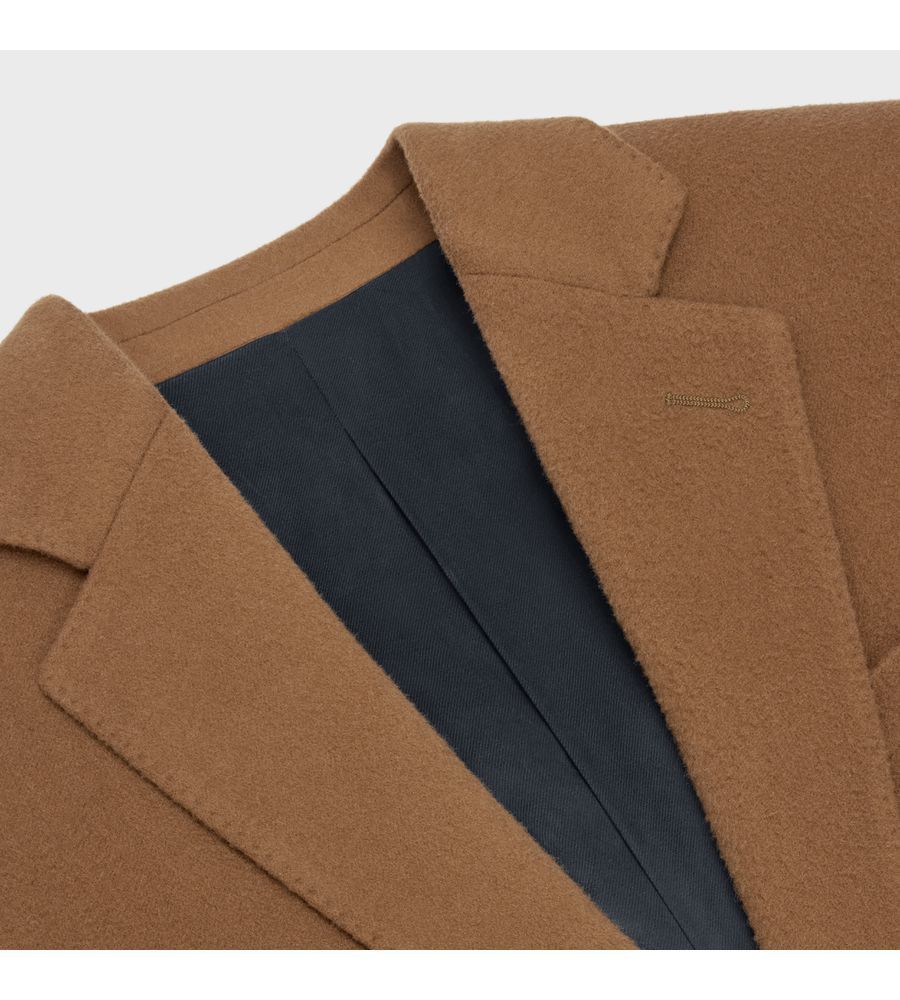 Celine o1loc1c1124 Notch Collar Coat In Escorial Wool in Noisette Size XL / US 12-14 / IT 48-50 - 3 Thumbnail