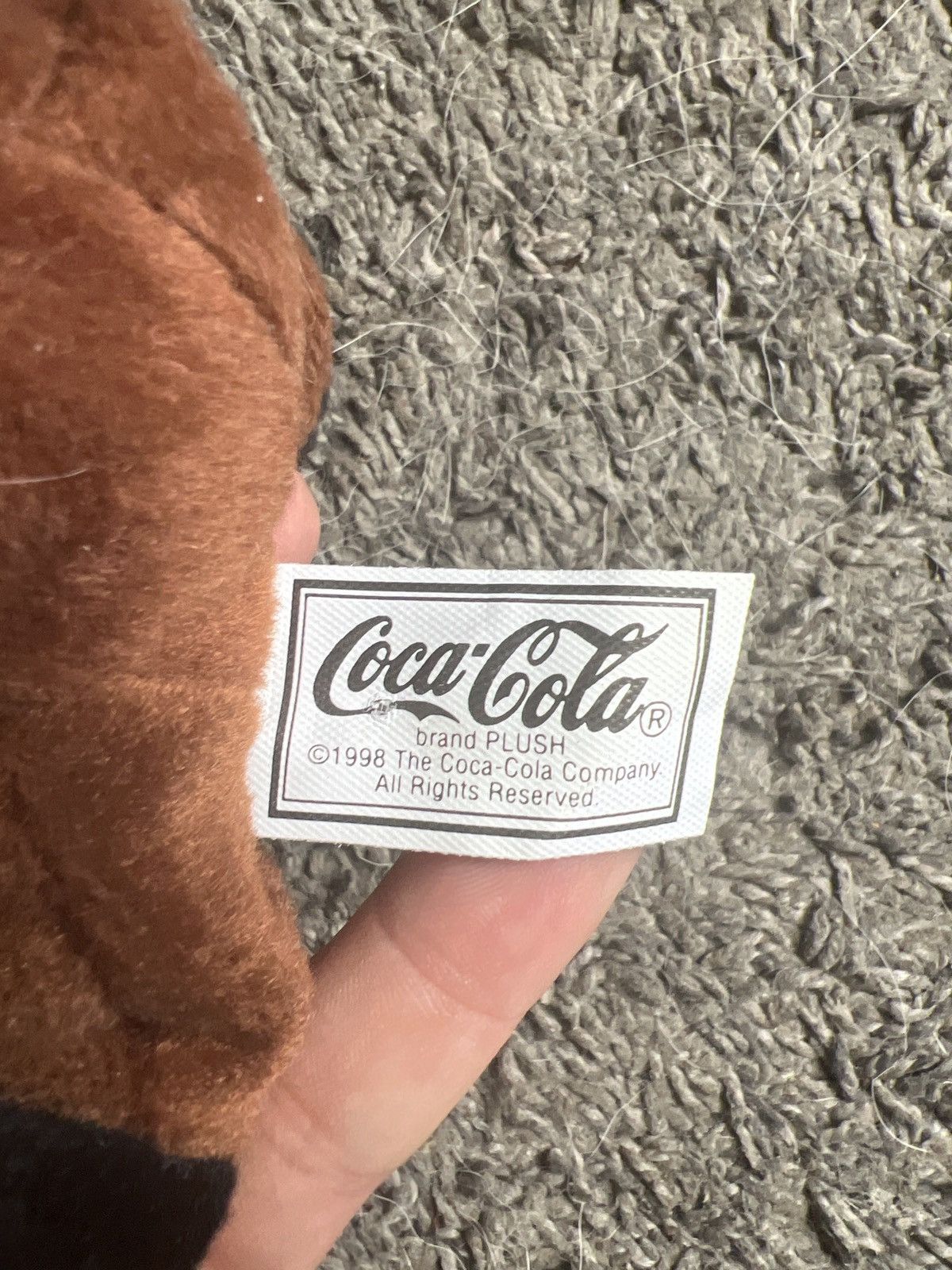Coca Cola 1998 Coca-Cola Reindeer In Shirt Bean Bag Plush Size ONE SIZE - 6 Thumbnail