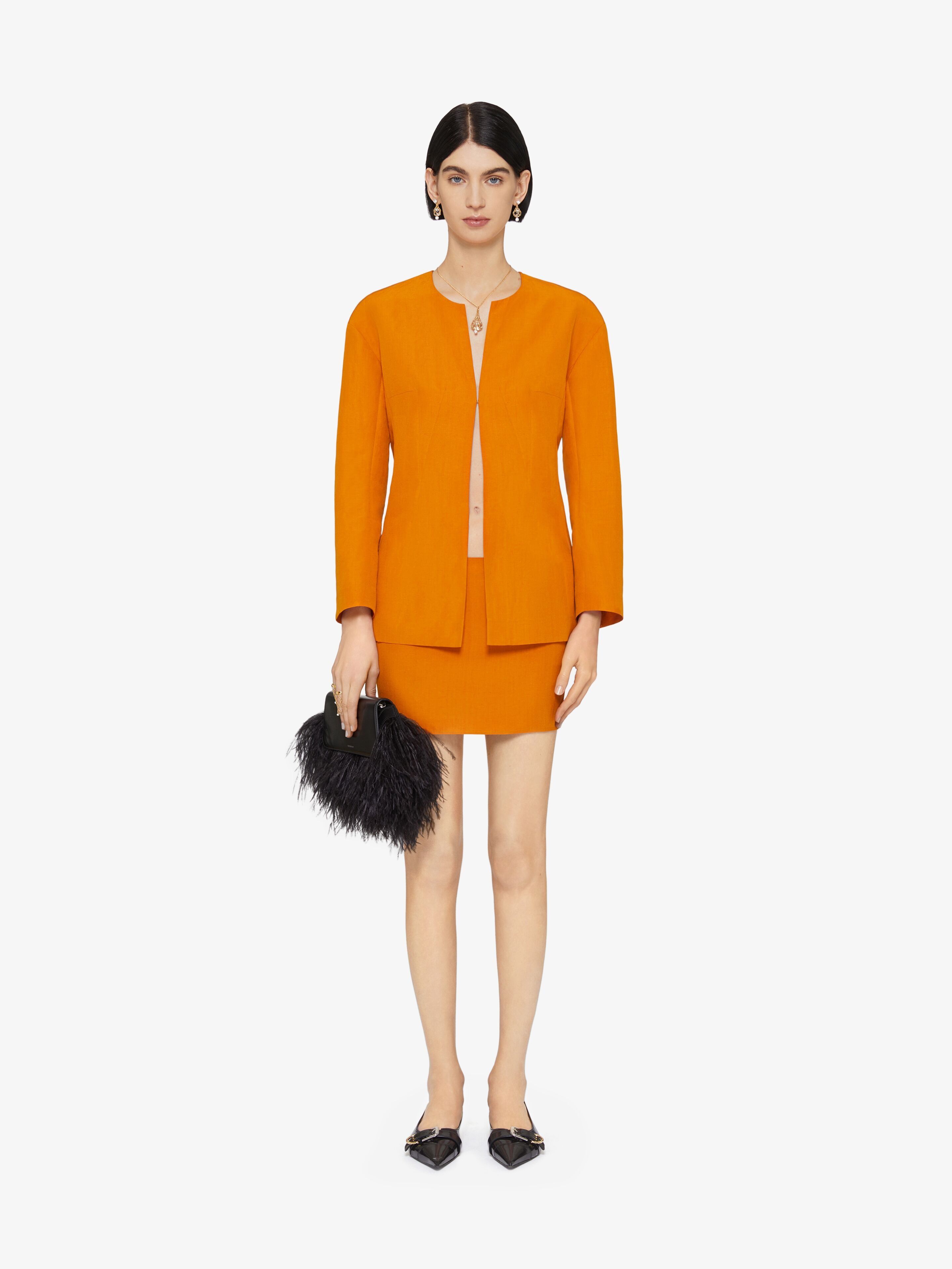 Givenchy o1w1db10825 Mini Skirt With 4G Liquid in Orange Size 26" / US 2 / IT 38 - 2 Thumbnail