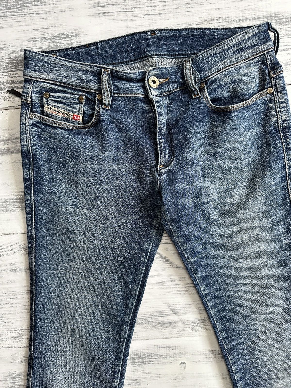 Diesel Y2K DIESEL Karab Low Rise Skinny JeansZipper Pockets size 28 Size 28" / US 6 / IT 42 - 3 Thumbnail