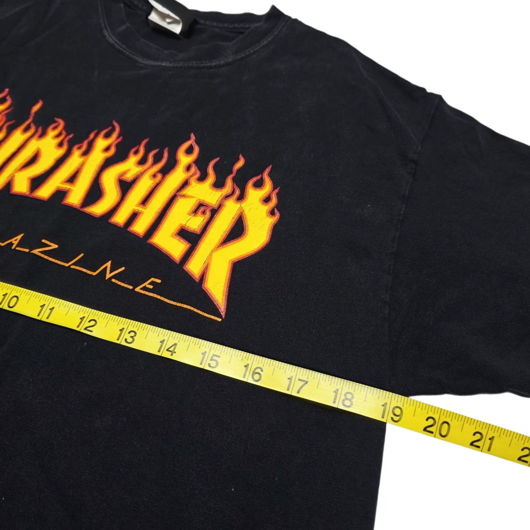 Thrasher VINTAGE Thrasher Magazine Fire Flame Spellout Skateboarding Black T-Shirt Size Medium Size US M / EU 48-50 / 2 - 7 Thumbnail