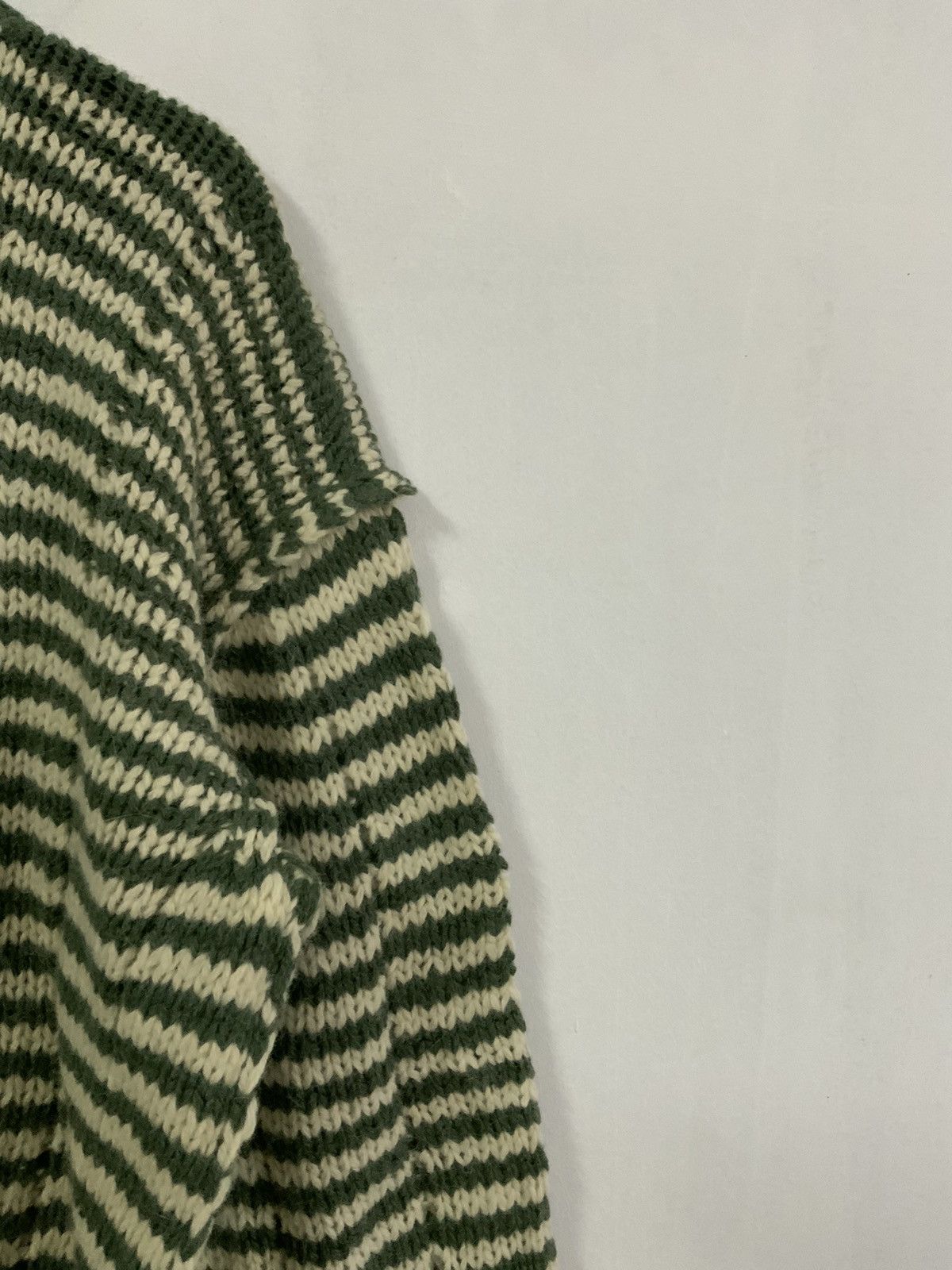 Handmade Striped Avant Garde Handmade Cross Stitch Knit Sweater Size US M / EU 48-50 / 2 - 6 Thumbnail