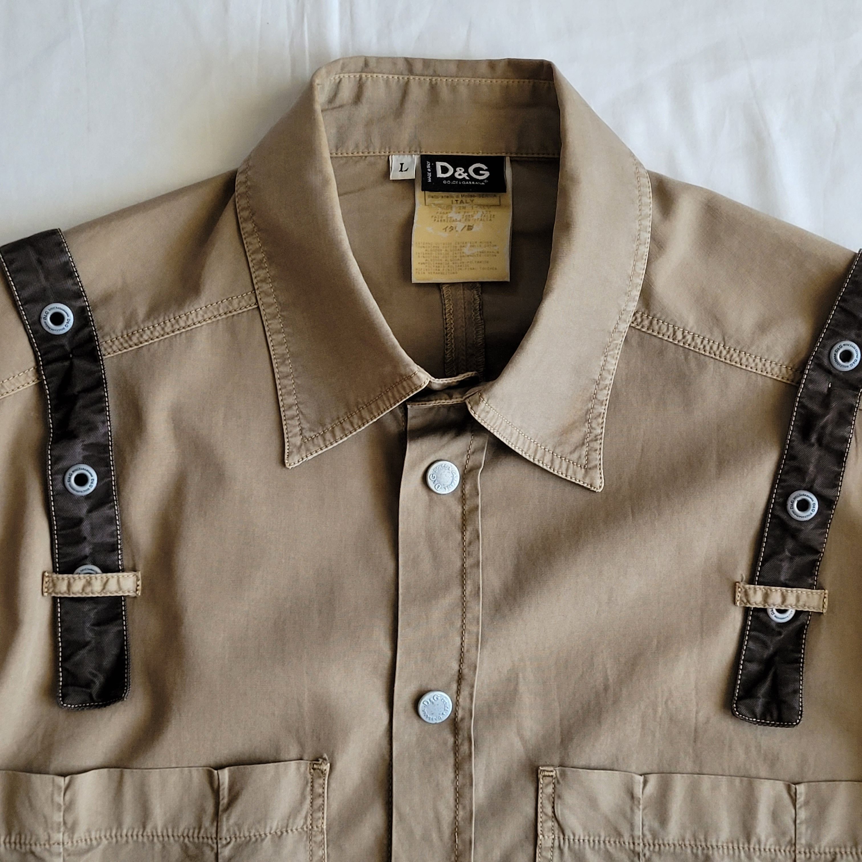 Dolce & Gabbana D&G 2003 rare cargo bondage military shirt Size US L / EU 52-54 / 3 - 5 Thumbnail