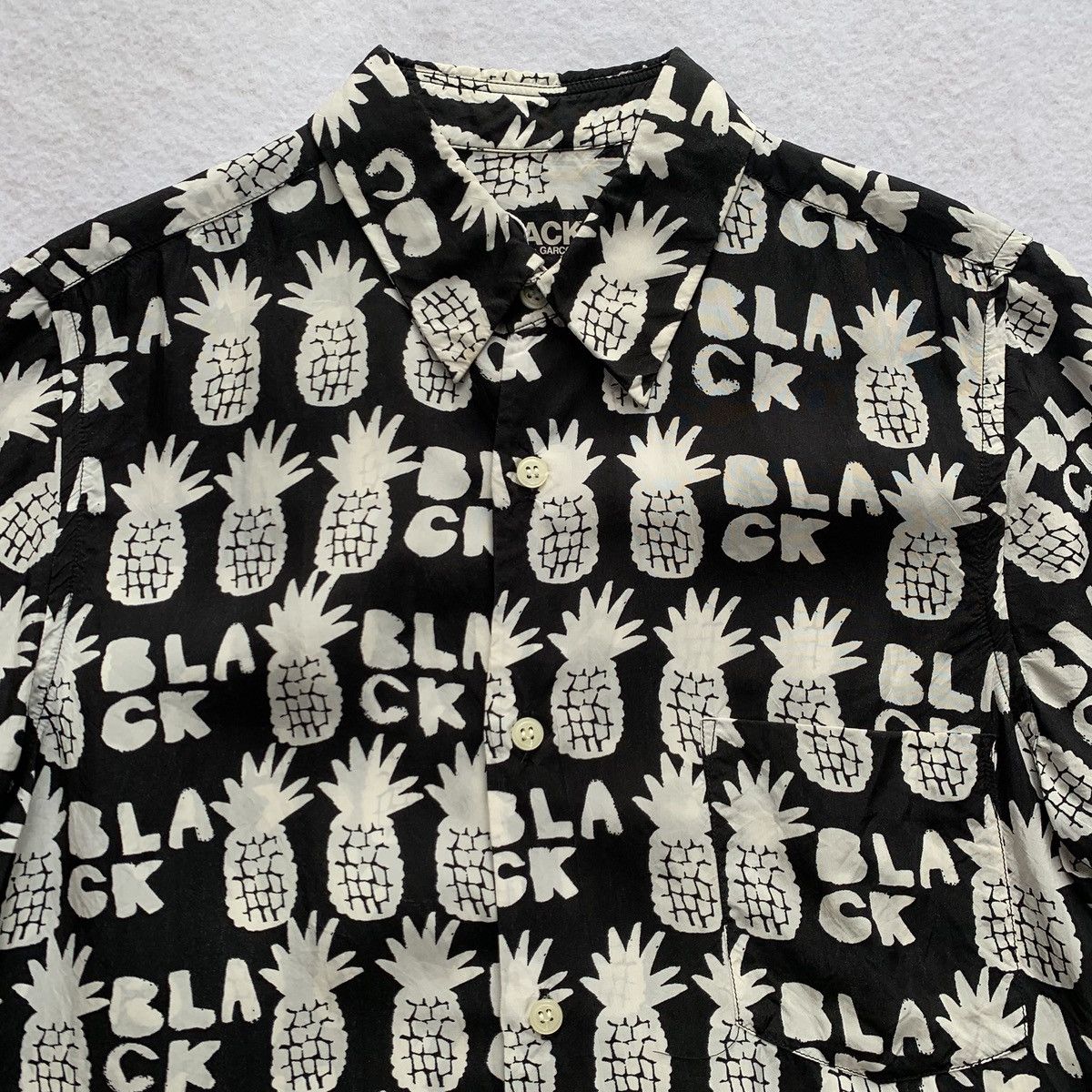 Comme des Garcons BLACK COMME des Garcons Pineapple Logo Short Sleeve Shirt Size US XS / EU 42 / 0 - 2 Thumbnail