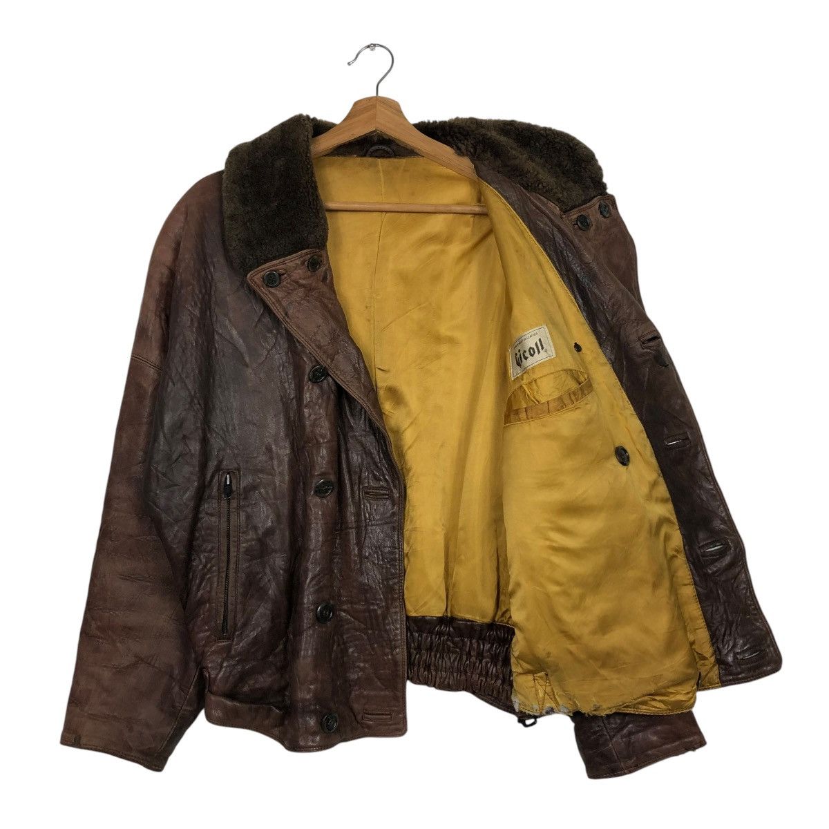 Japanese Brand 🔥VTG BIKER LEATHER JACKET GICOLL FUR COLLAR 14th ADDICTION Size US M / EU 48-50 / 2 - 13 Thumbnail
