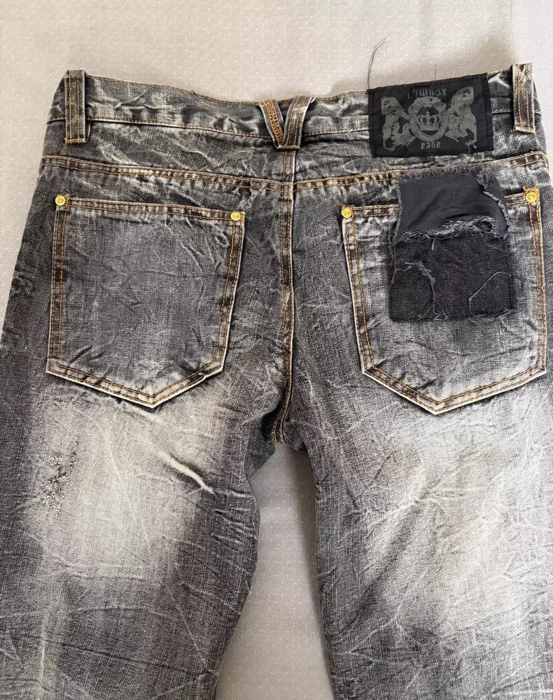 Yohji Yamamoto Vintage Gray Distressed WideLeg Jeans-2506 Size 26" / US 2 / IT 38 - 7 Thumbnail