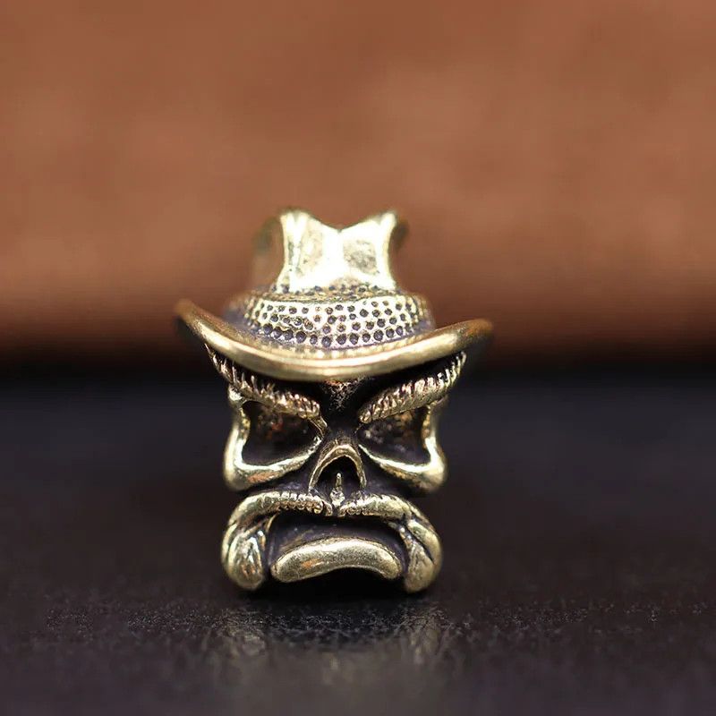 Handmade 3Pcs Cowboy Old Skull Knife Beads Paracord Bead Zipper Charm Size ONE SIZE - 1 Thumbnail