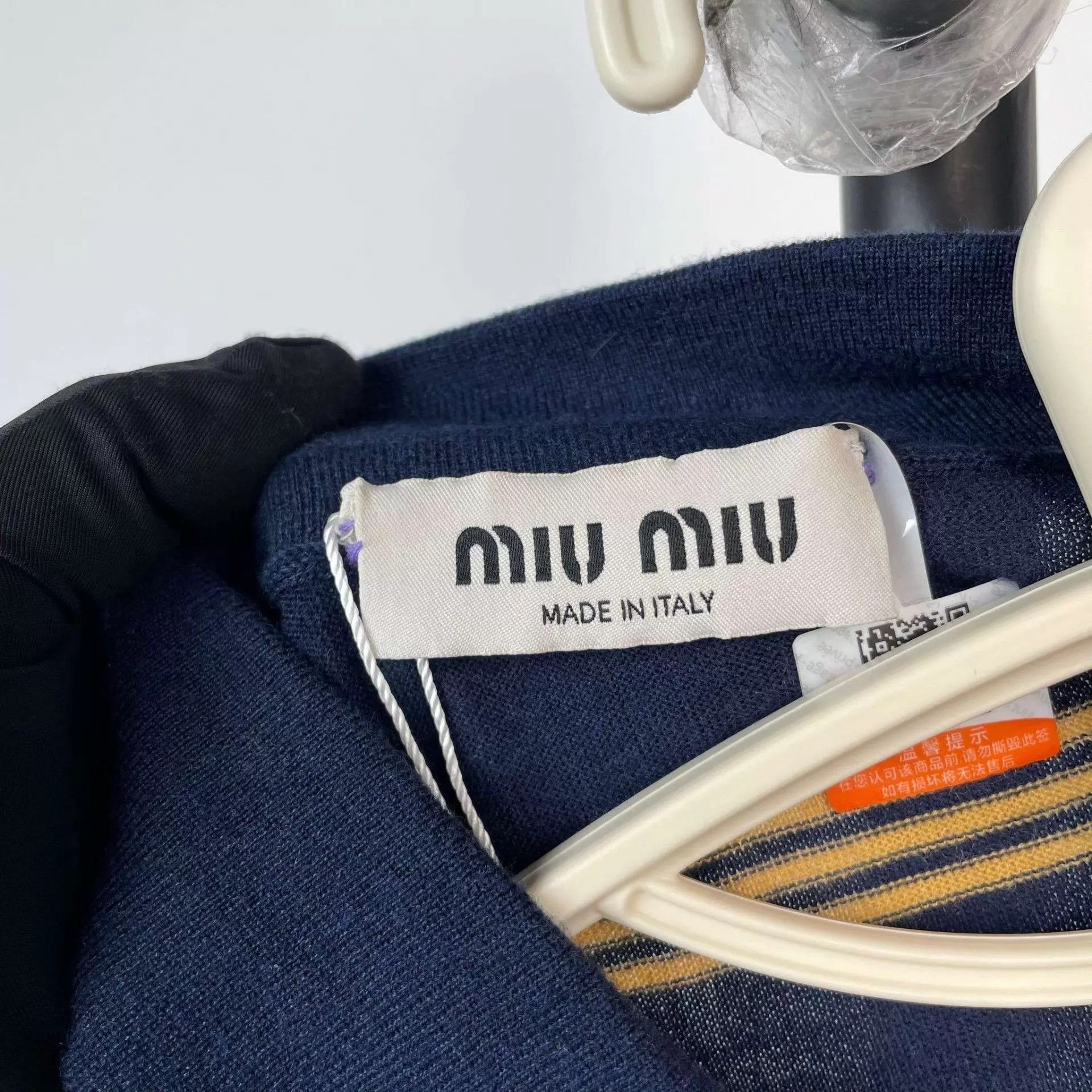Miu Miu MIU MIU striped blue yellow polo shirt size 36 Size XS / US 0-2 / IT 36-38 - 3 Thumbnail