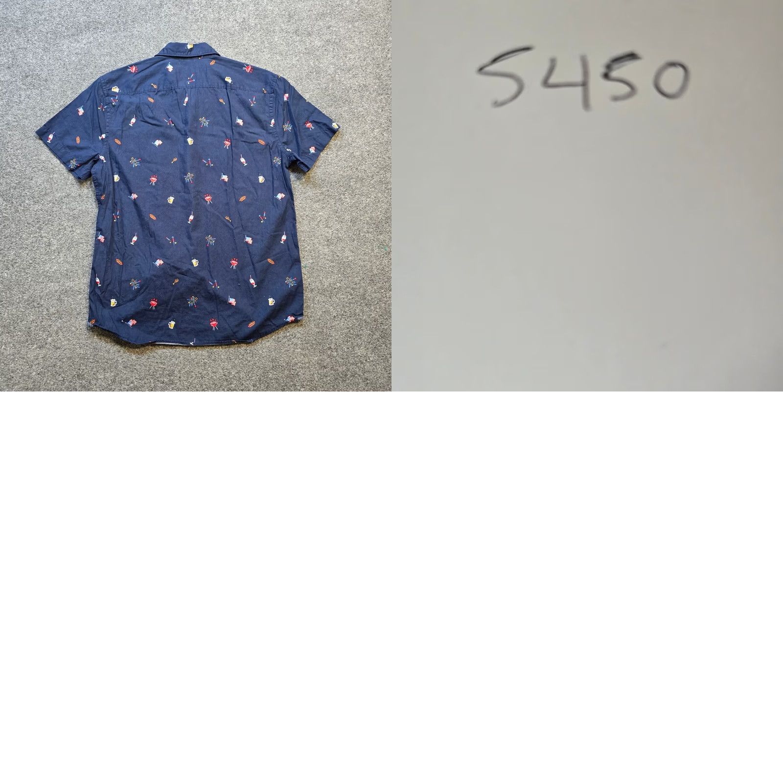 Express Express Shirt Mens Medium Blue Slim Fit Button Short Sleeve USA 4th Of July Size US M / EU 48-50 / 2 - 8 Thumbnail