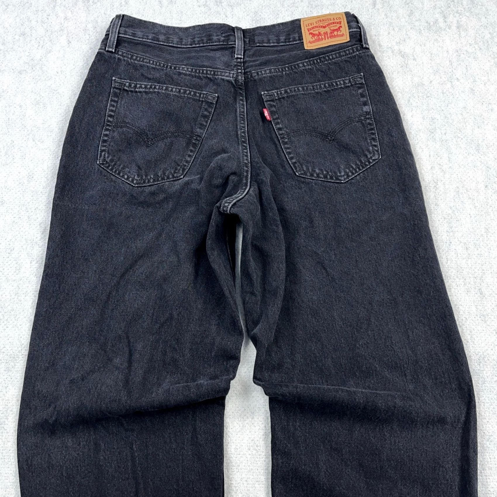 Levi's Levi's Jeans Women 30 Black 94 Baggy Straight Leg Relaxed 5-Pocket Denim Medium Wash Vintage: No Womens Jeans 80s 90s Retro USA Shirt Size 30" / US 8 / IT 44 - 7 Thumbnail