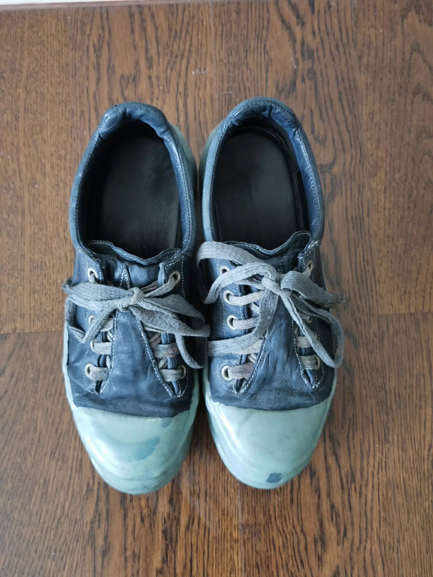 Carol Christian Poell CCP Blue Kangaroo Leather Low Top Soled Shoes US7 (42-43) Size US 7 / EU 40 - 8 Thumbnail