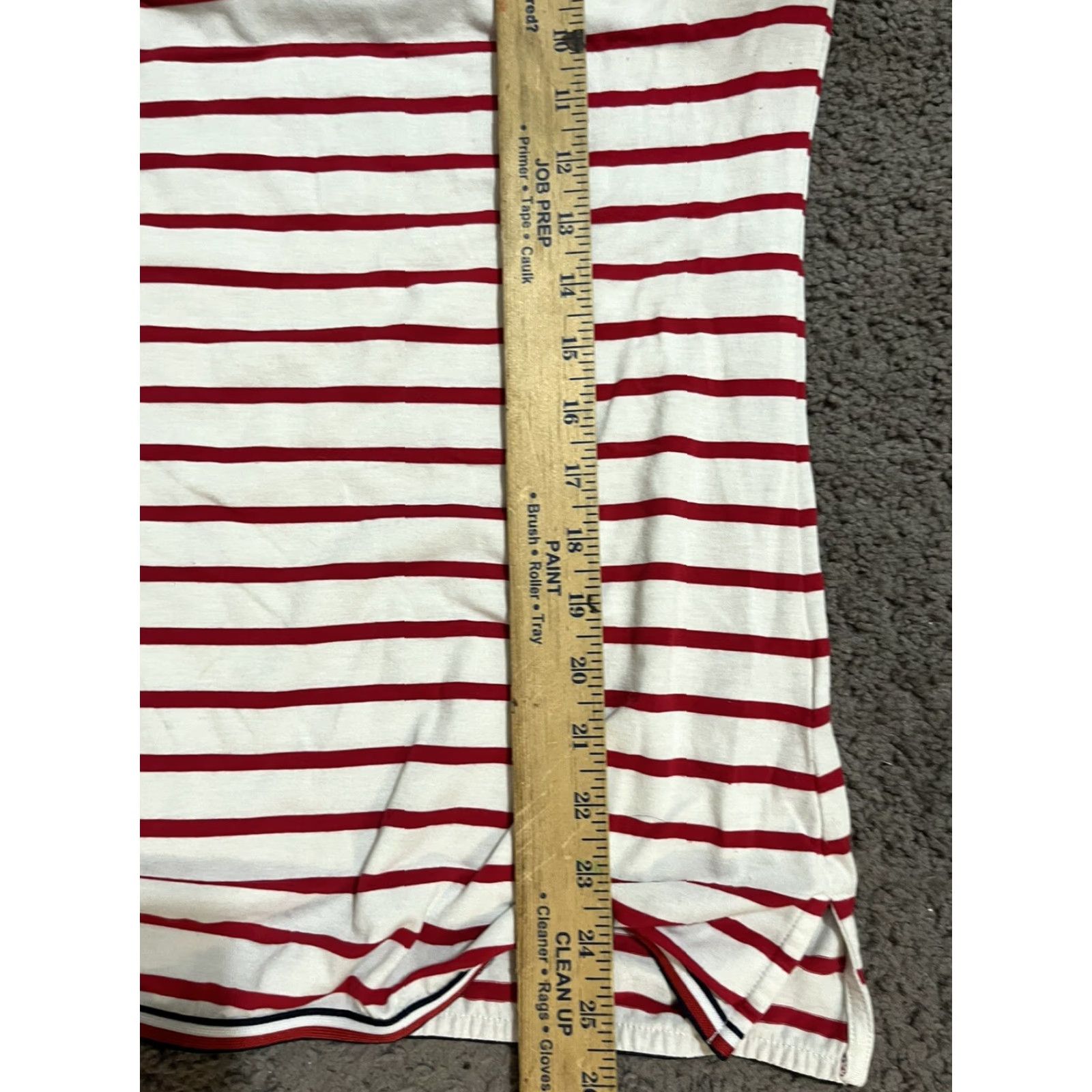 Tommy Hilfiger TOMMY HILFIGER Womens T-Shirt Size M White Red Striped Short Sleeve Side Zip Size M / US 6-8 / IT 42-44 - 5 Thumbnail