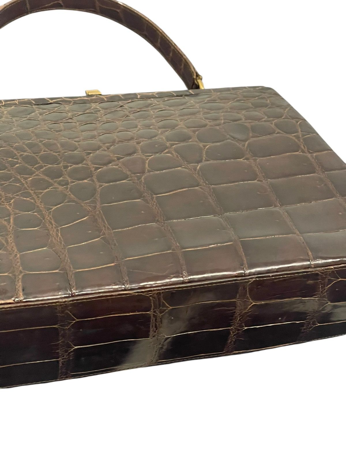 Genuine Leather Crocodile Skin Vtg DK Germany Hand Bag 1🟩3 Size ONE SIZE - 13 Thumbnail