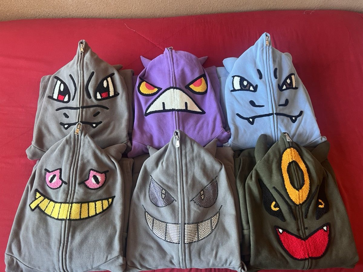 Kanto Starter Grey Rhinestone Gengar Fullzip Kanto Starter Size US XL / EU 56 / 4 - 11 Thumbnail
