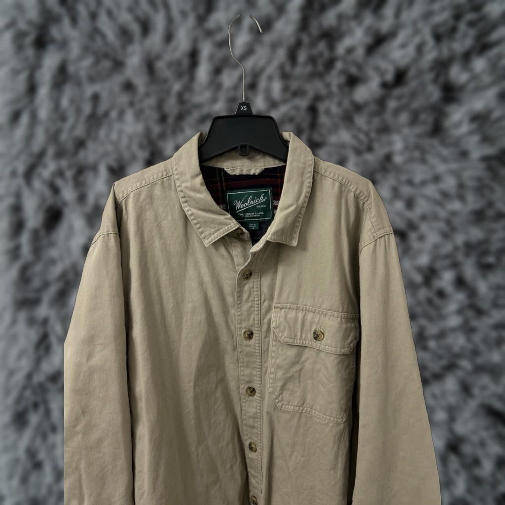 Vintage Woolrich Shirt Jacket Mens L Tan Flannel Lined Shacket Button Down L/S Plaid Casual Workwear Vintage Not Size US L / EU 52-54 / 3 - 1 Thumbnail
