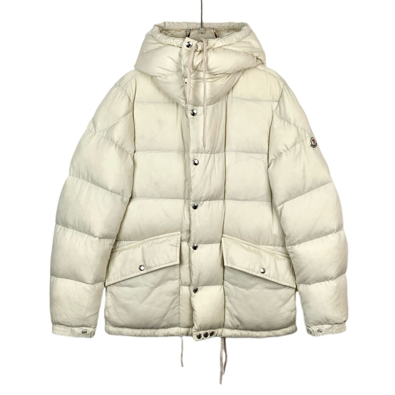 Moncler Moncler Montclar Series Off-White Logo Patch Hooded Down Jac Size M / US 6-8 / IT 42-44 - 1 Thumbnail