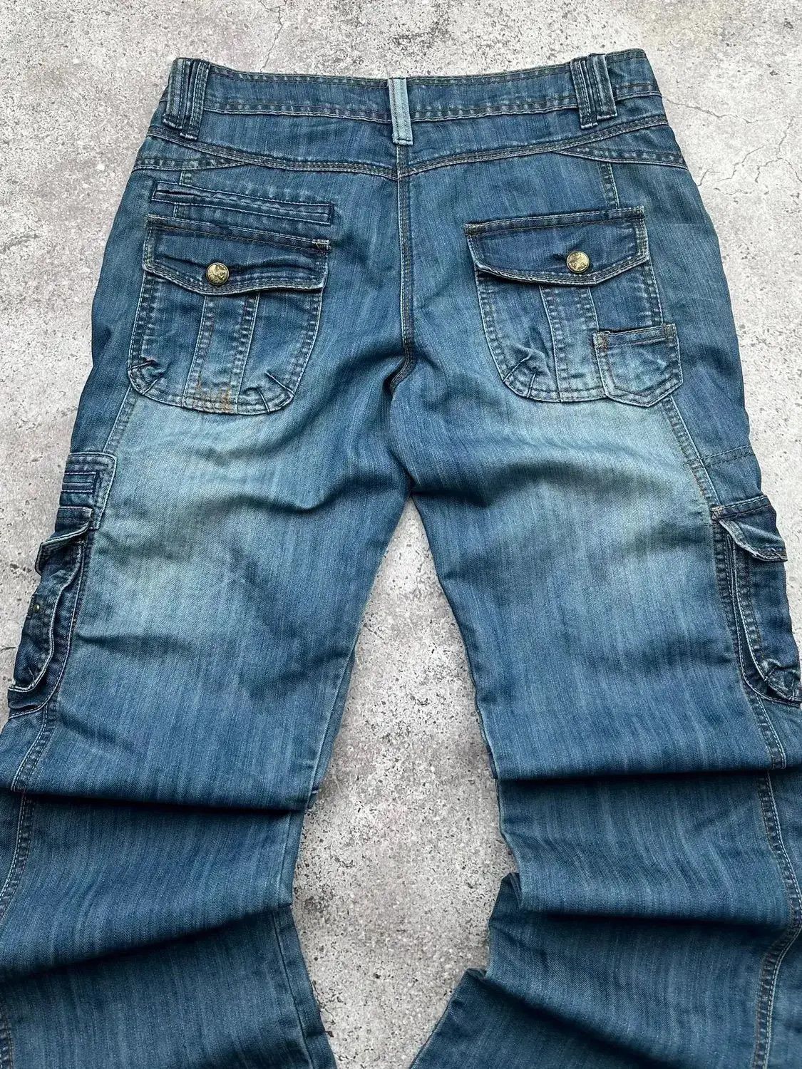 Vintage Vintage Cargo Wide Jeans C605(V574) Size US 32 / EU 48 - 6 Thumbnail