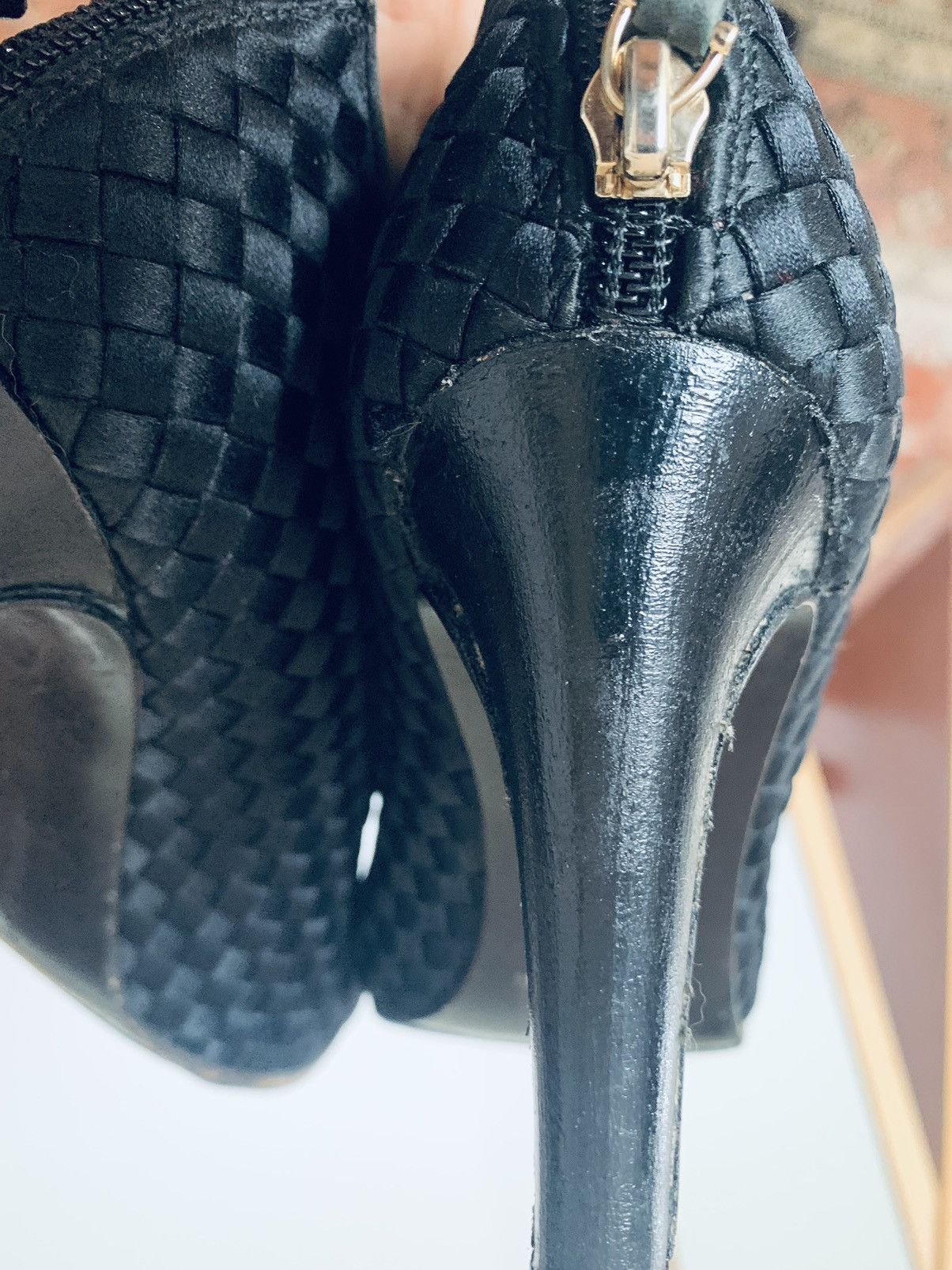Bottega Veneta Vintage Bottega Veneta Silk Woven Ankle Boots Size US 6.5 / IT 36.5 - 11 Thumbnail