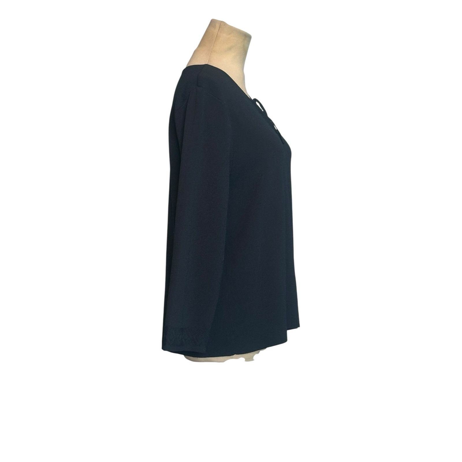 Liz Claiborne Liz Claiborne navy 3/4 sleeves knit sweater size Large Size L / US 10 / IT 46 - 12 Thumbnail