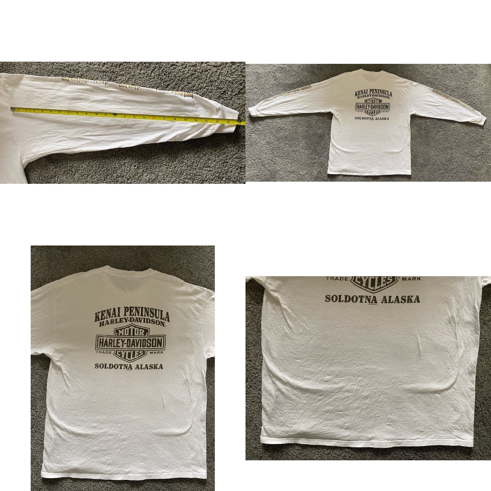 Harley Davidson VINTAGE Harley-Davidson Long Sleeve Shirt Mens XL Alaska Soldotna Kenai Peninsula White Biker Motorcycle 2010 Shirts Mens XL Size US XL / EU 56 / 4 - 9 Thumbnail