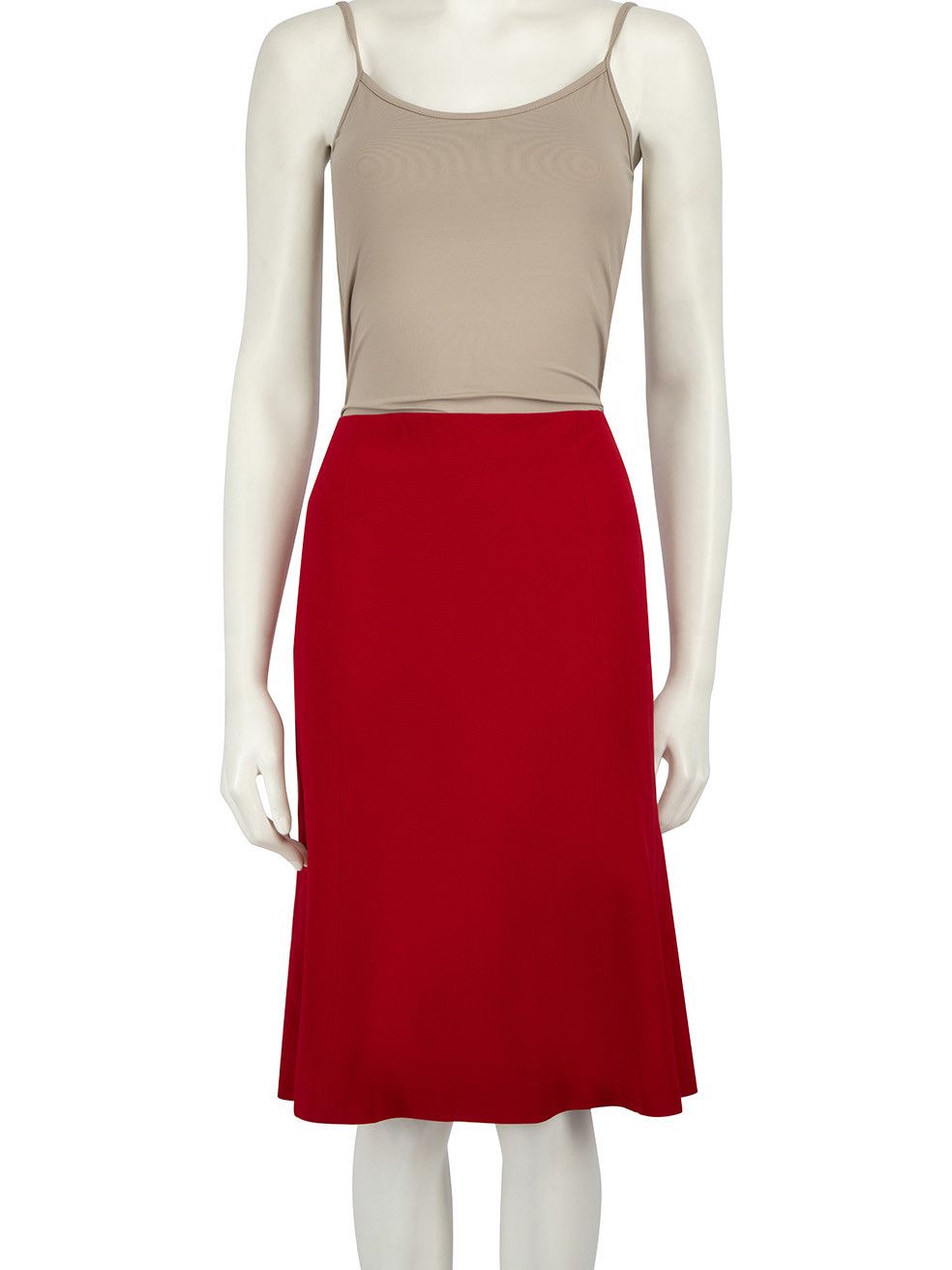 image of Moschino Cheap And Chic Red Flared Knee Length Skirt, Women's (Size 30)