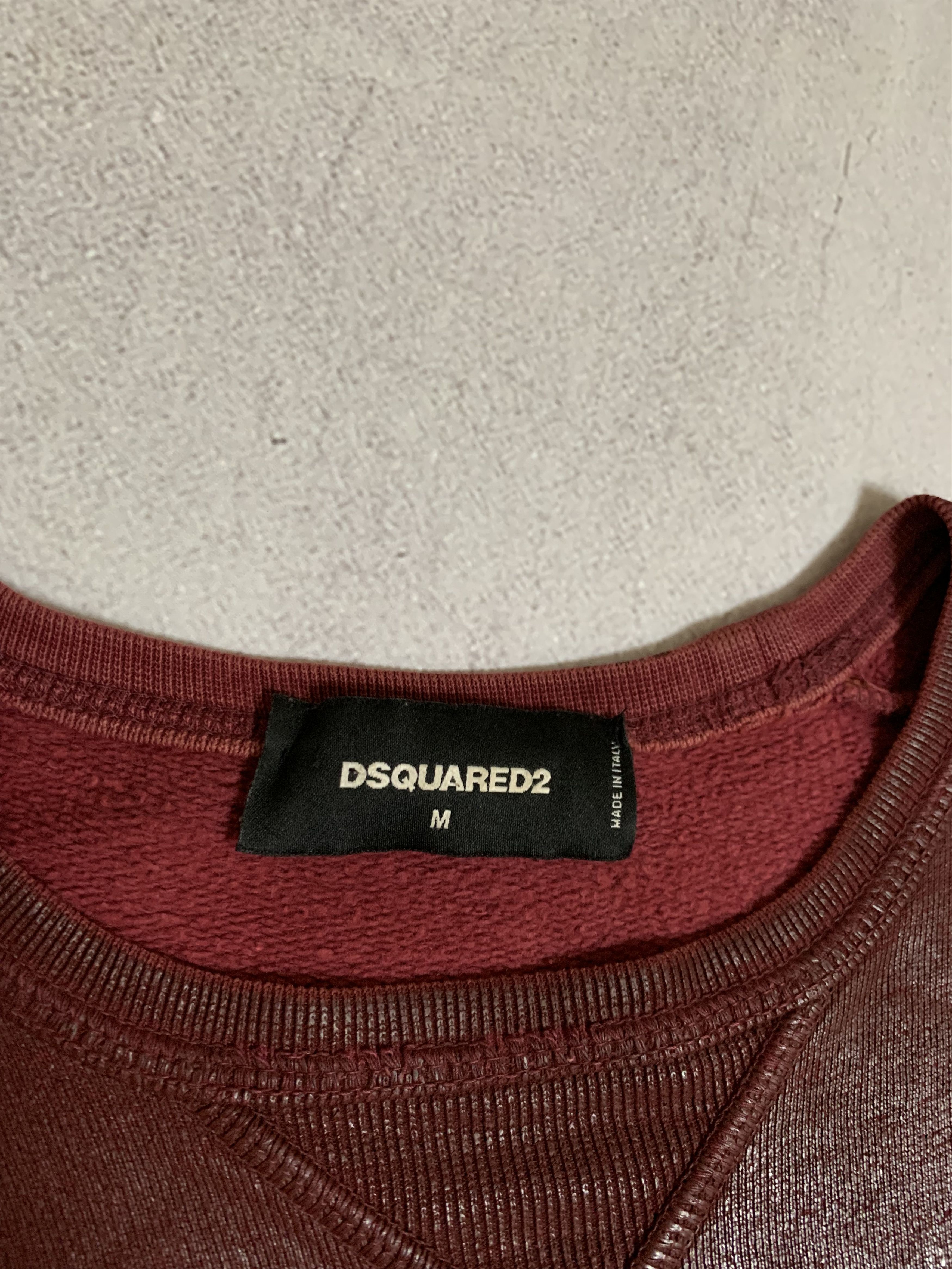 Designer × Dsquared2 Vintage Dsquared2 Sweatshirt Crewneck Waxed Big Logo Baggy Size US M / EU 48-50 / 2 - 7 Thumbnail