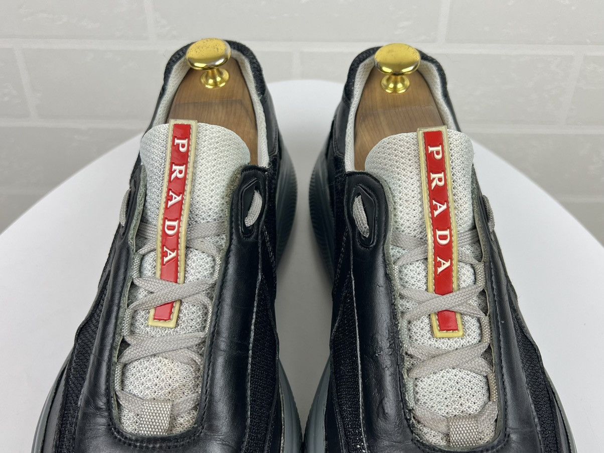 Prada PRADA Sneakers AMERICAS CUP Leather Fabric Shoes Red Tab Men Size US 8 / EU 41 - 7 Thumbnail