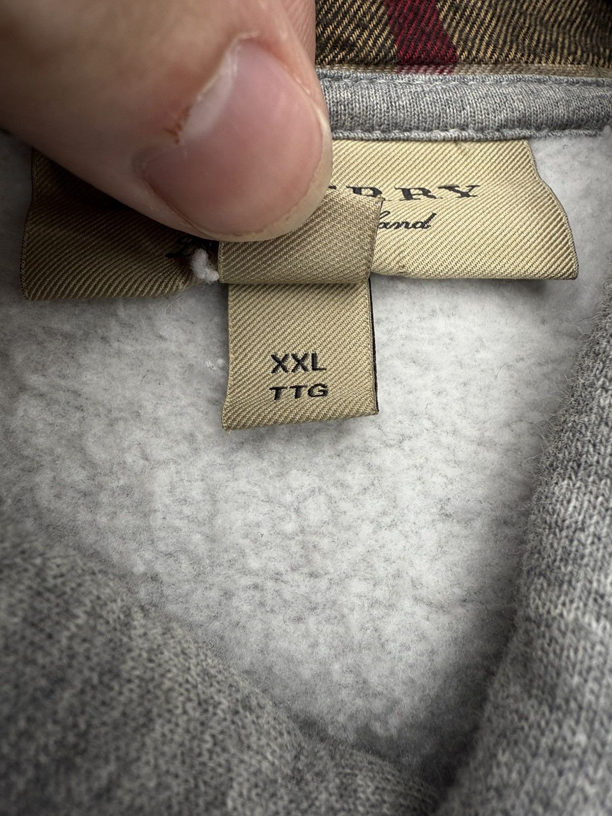 Burberry Burberry Grey Classic Logo Hoodie Size XXL Size US XXL / EU 58 / 5 - 10 Thumbnail