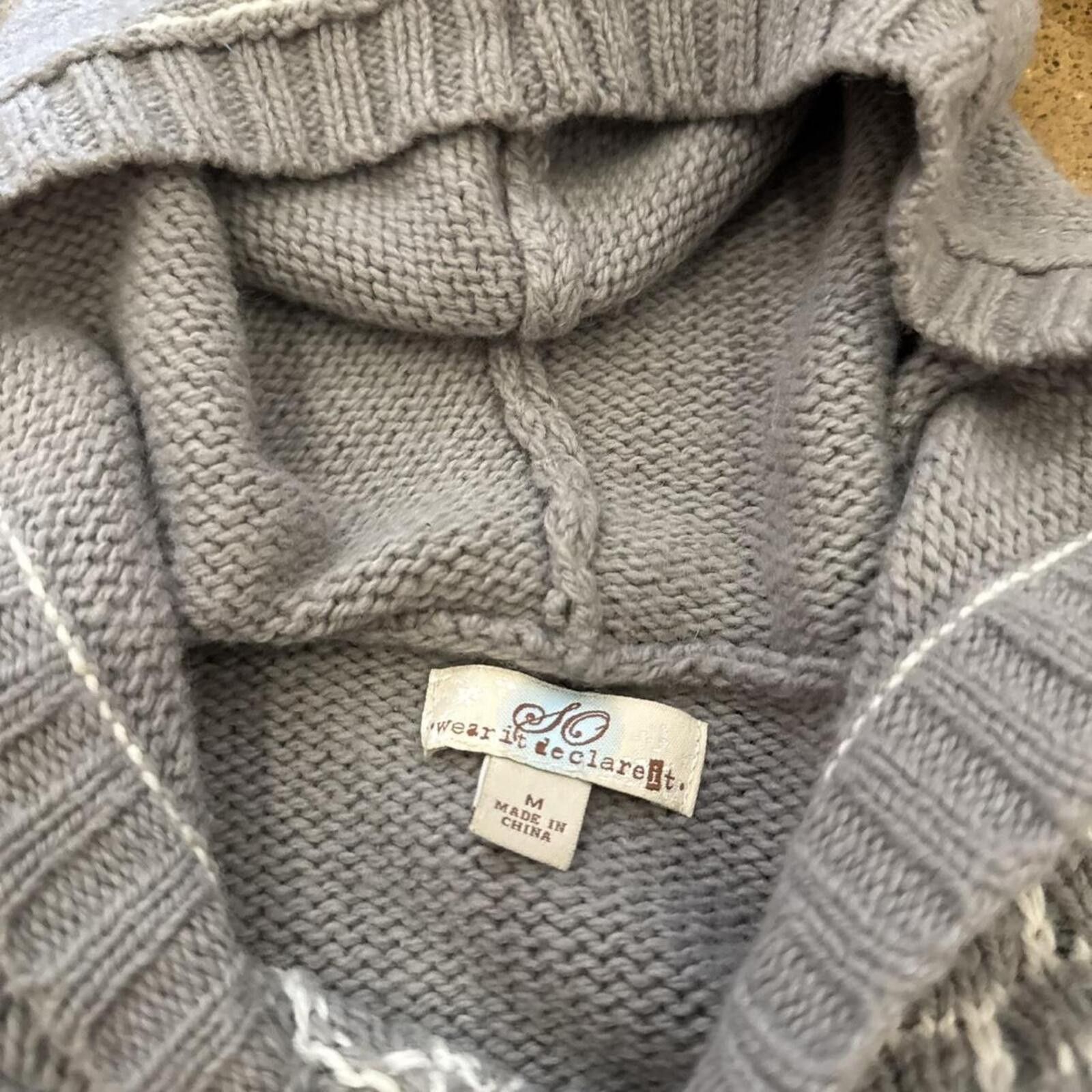 Other Grey + White Hooded Cropped Sweater Size M / US 6-8 / IT 42-44 - 4 Thumbnail