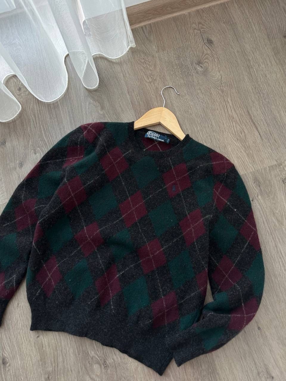 Polo Ralph Lauren × Vintage Vintage Polo Ralph Lauren Diamond W’s Sweater Lana Wool Size L / US 10 / IT 46 - 3 Thumbnail