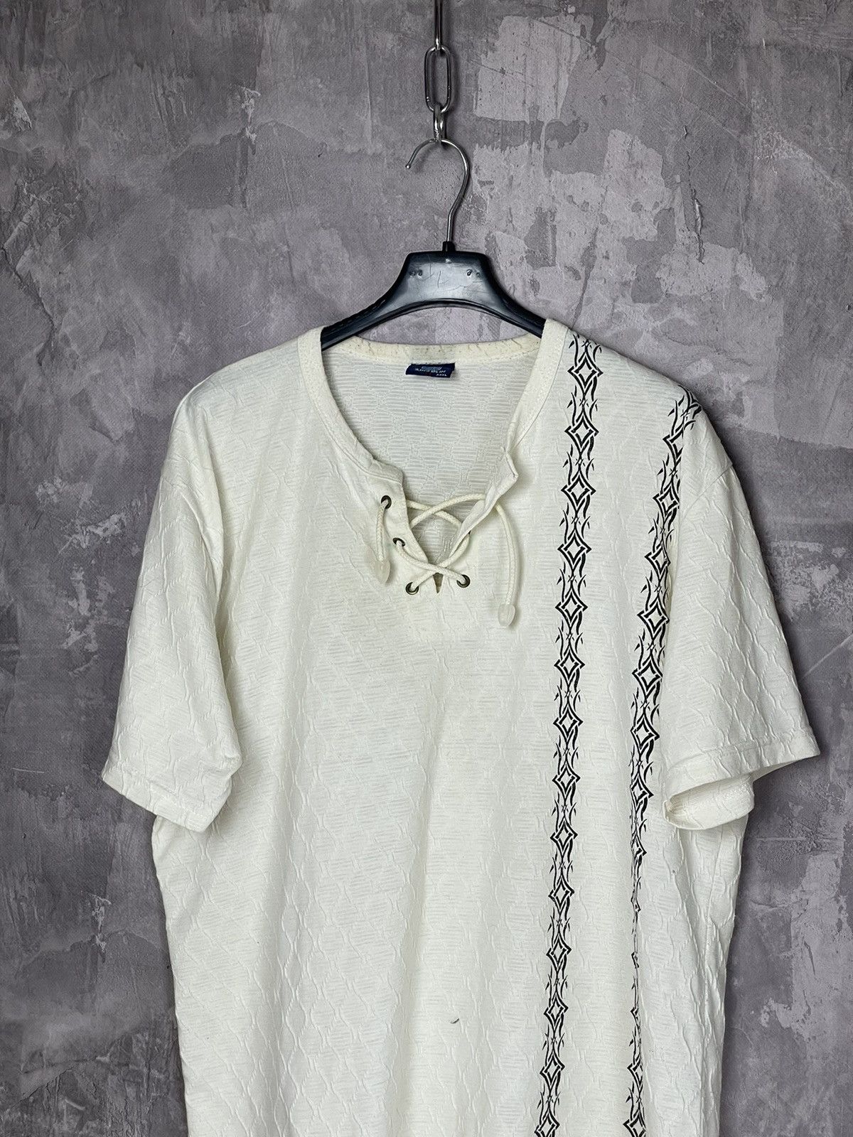 Japanese Brand × Vintage Avant Garde Y2K Designer Retro Knit shirt Tee Size US L / EU 52-54 / 3 - 2 Thumbnail