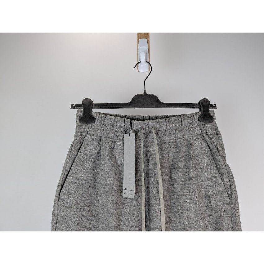 Champion × Rick Owens o1rshd1 Knitted Beveled Pods Shorts in Grey Melange L Size US 34 / EU 50 - 3 Thumbnail