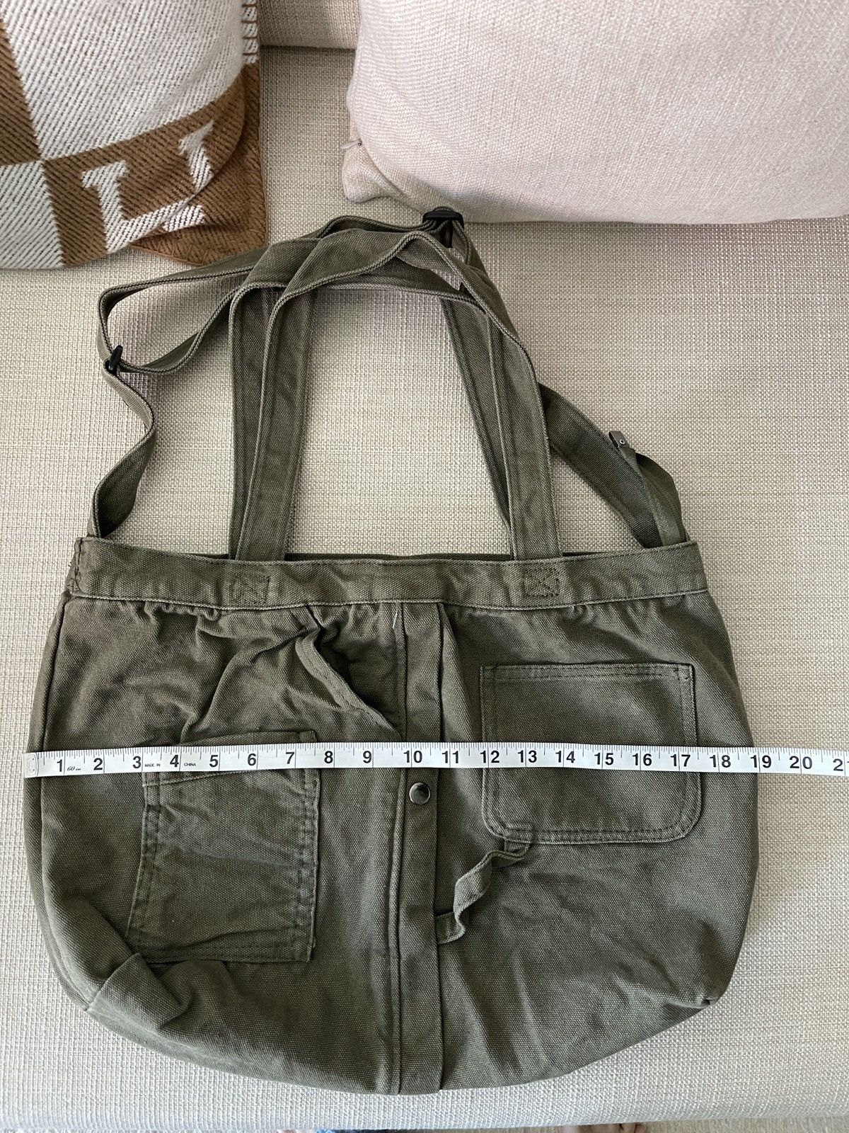 Japanese Brand × Vintage STEAL! Vintage Japan Military Green Crossbody Shoulder Bag Size ONE SIZE - 5 Thumbnail
