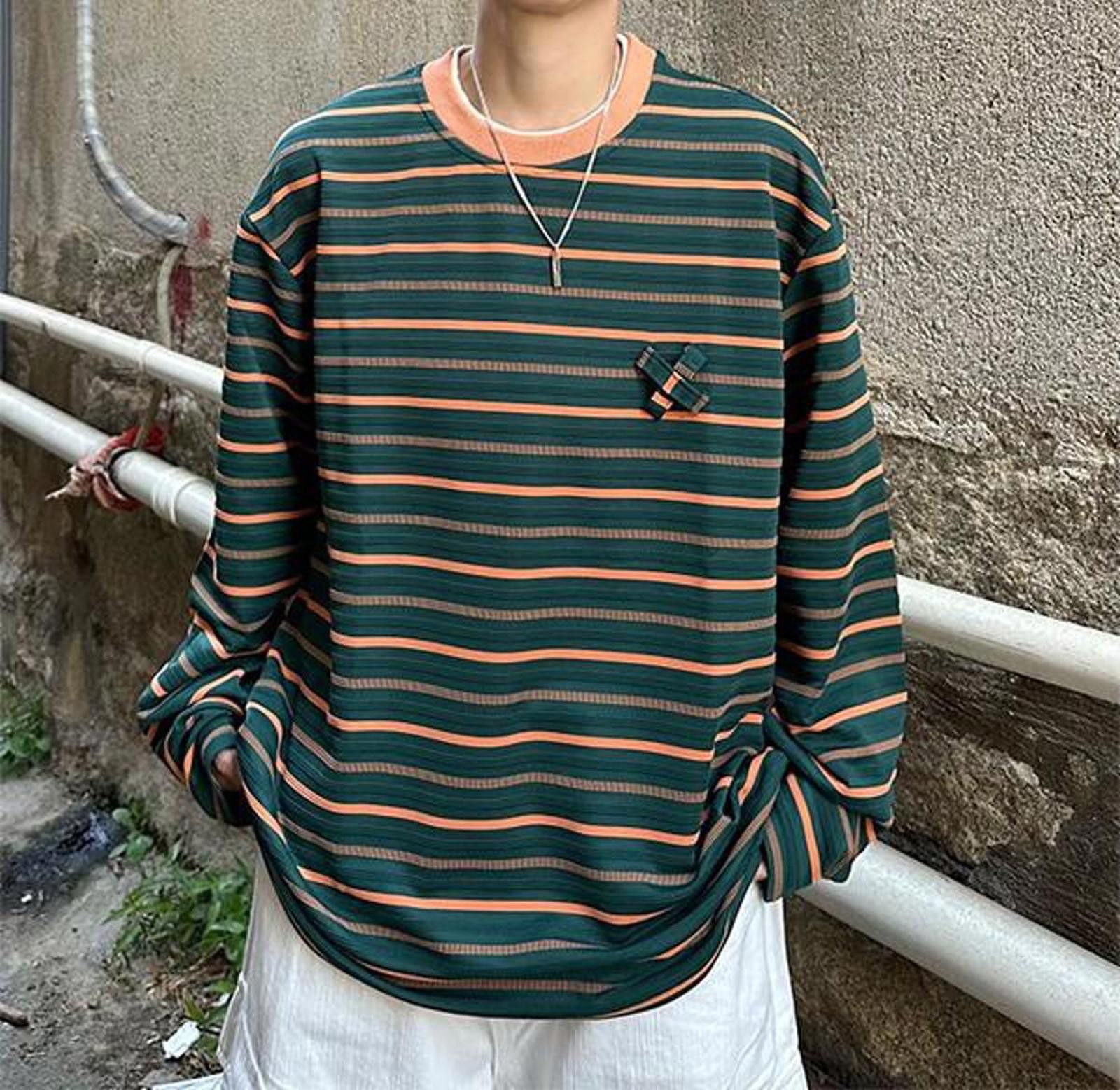 Vintage Trendy Striped Long Sleeve Tee Size US M / EU 48-50 / 2 - 1 Thumbnail