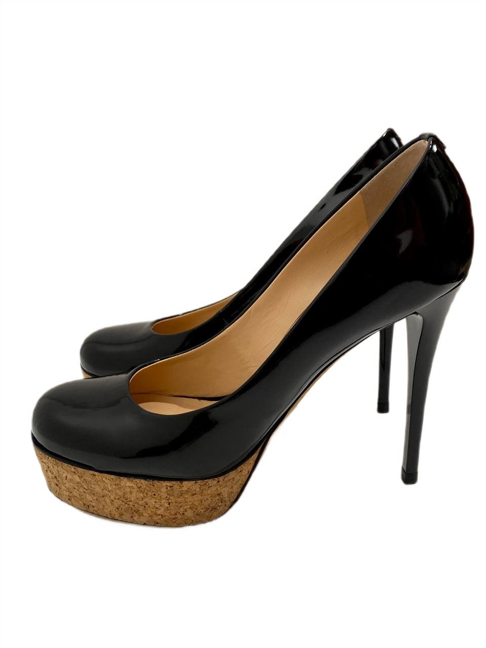 Giuseppe Zanotti Giuseppe Zanotti Pumps Black Patent Leather High Heels Size US 8 / IT 38 - 1 Thumbnail