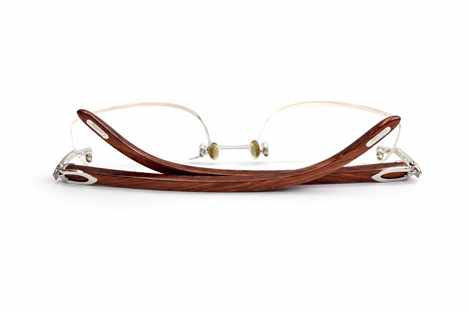 Cartier Luxury Vintage Cartier Bubinga Wood Eyewear – Authentic Size ONE SIZE - 13 Thumbnail