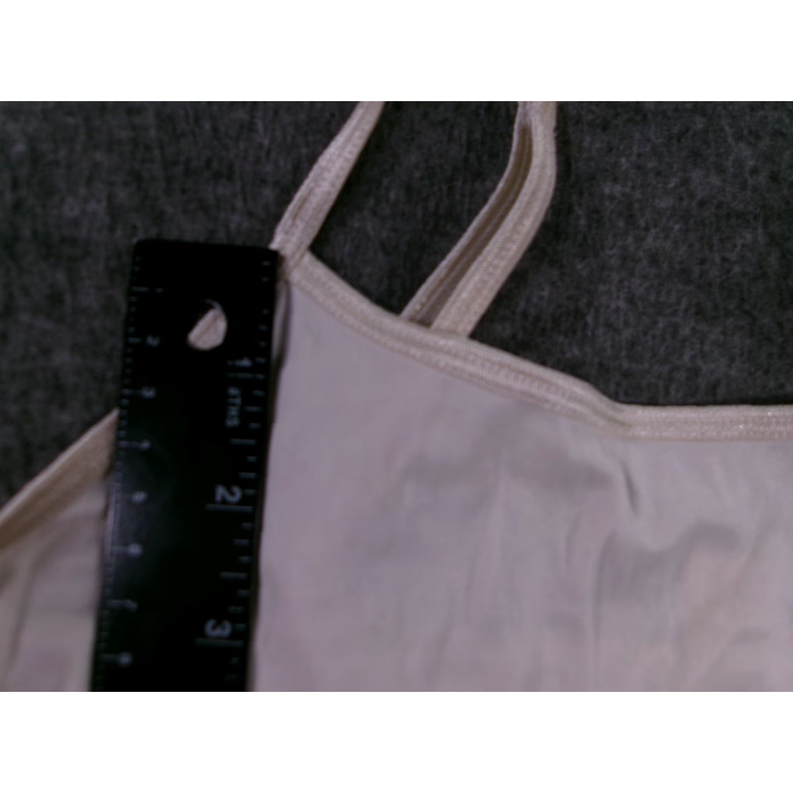 Vintage Maidenform Camisole Women Medium Ivory Adjustable Spaghetti Straps Solid Nylon Tank Size ONE SIZE - 4 Thumbnail