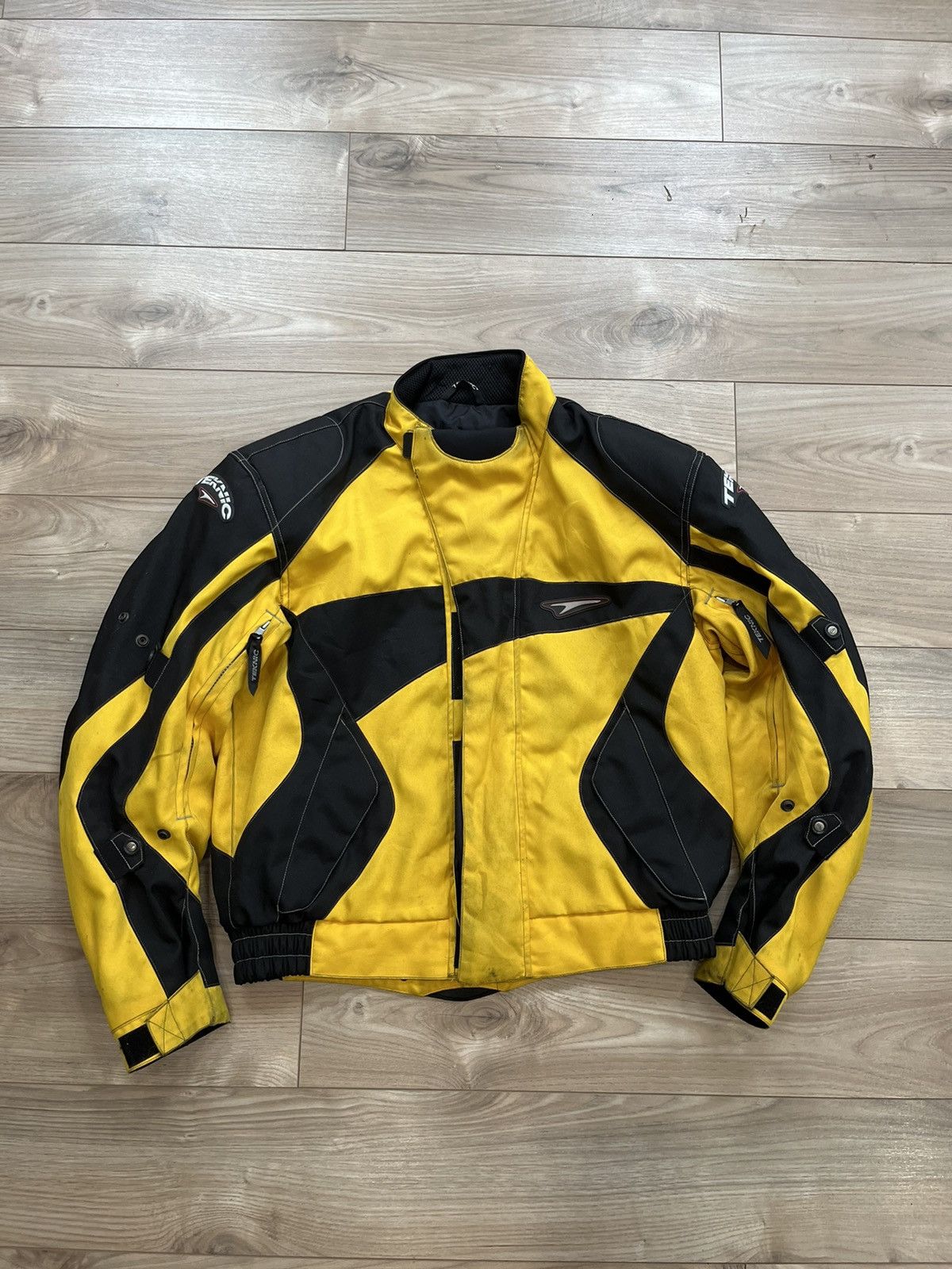 image of Vintage Motorcycle Jacket in Yellow, Men's (Size XL)