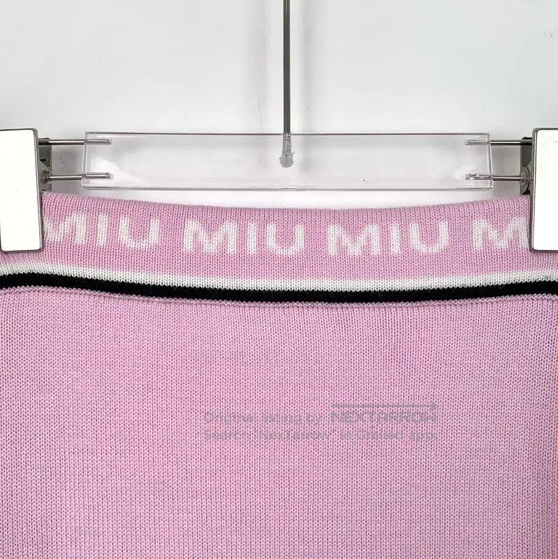 Miu Miu Miu Miu Pink Wool Mini Skirt . Size 22" - 4 Thumbnail