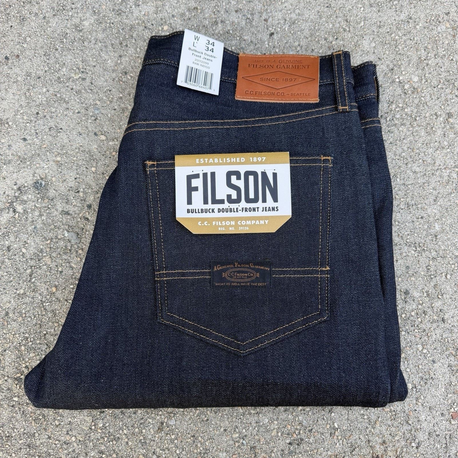 Carhartt × Carhartt Wip × Filson Filson Bullbuck Double Front Double Knee Indigo Jeans 34x34 Size US 34 / EU 50 - 1 Thumbnail
